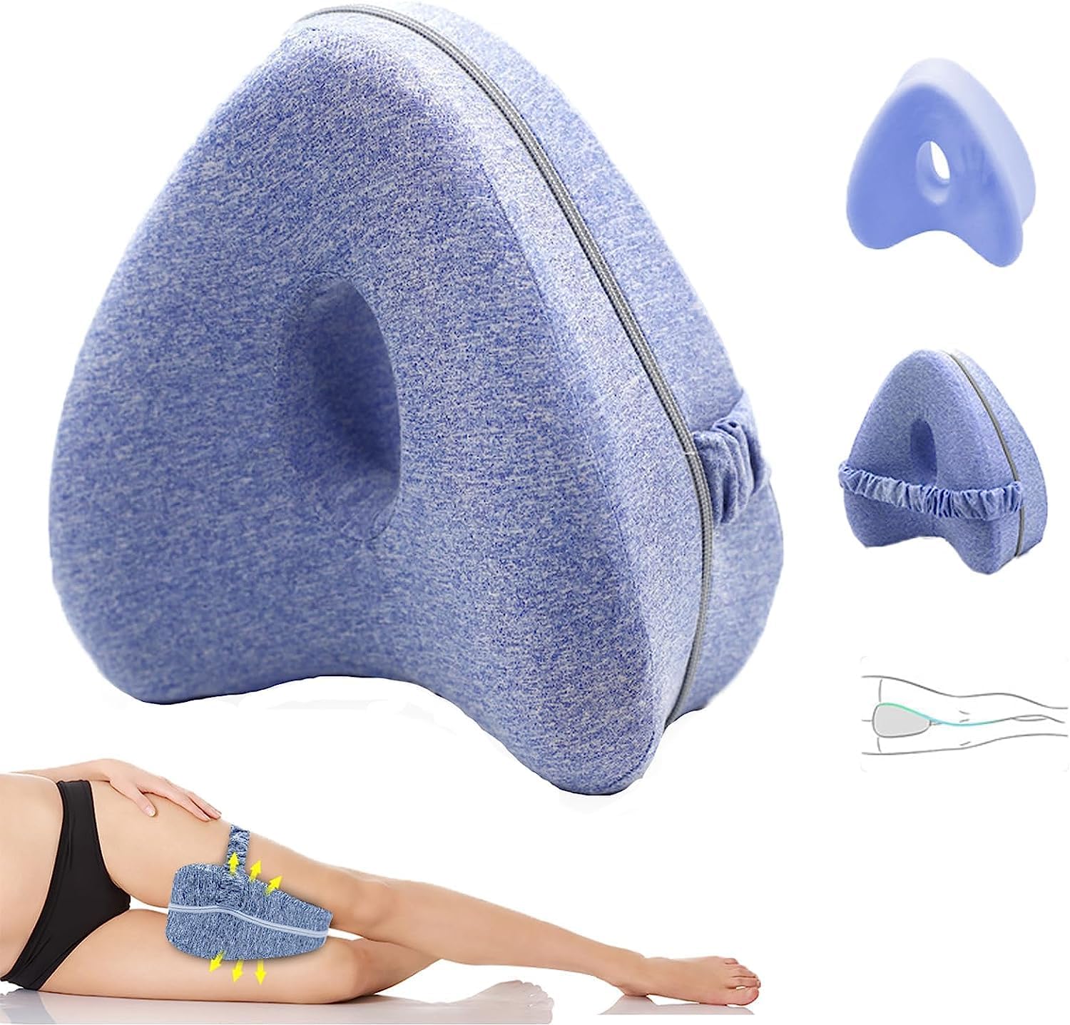 ENVEED Smooth Spine Alignment Pillow Relieve Hip Pain & Sciatica, Leg & Knee Foam