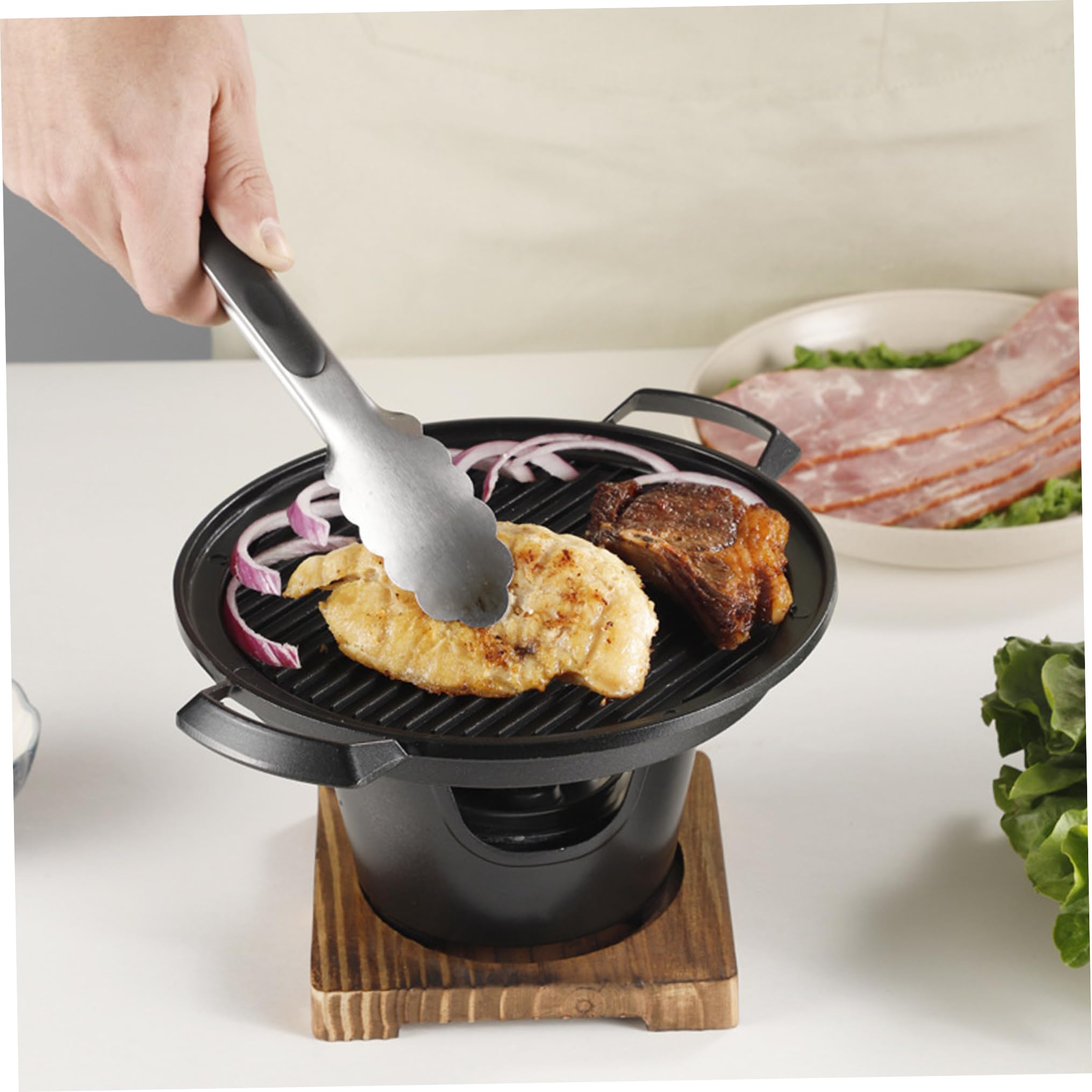 Koreański Grill Do Grillowania, Bezdymny, Nieprzywierający Grill Stołowy Na Węgiel Drzewny, Łatwy W Montażu Przenośny Grill Do Domu, Na Pikniki