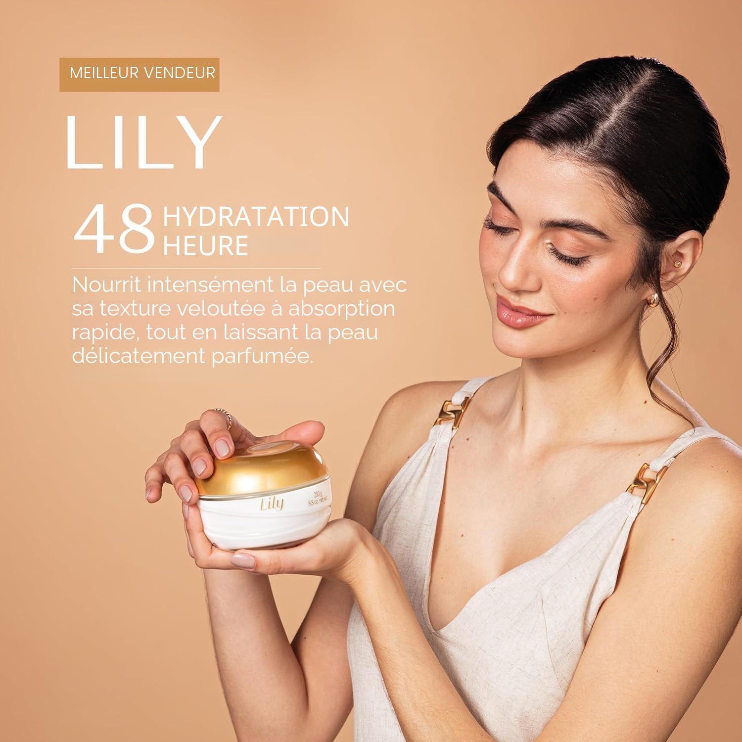 O Boticário Lily Set cadeau, parfum et soins de la peau avec 3 produits, crème hydratante pour le corps 250 g, huile de corps parfumée 150 ml et Eau de Parfum EDP 75 ml