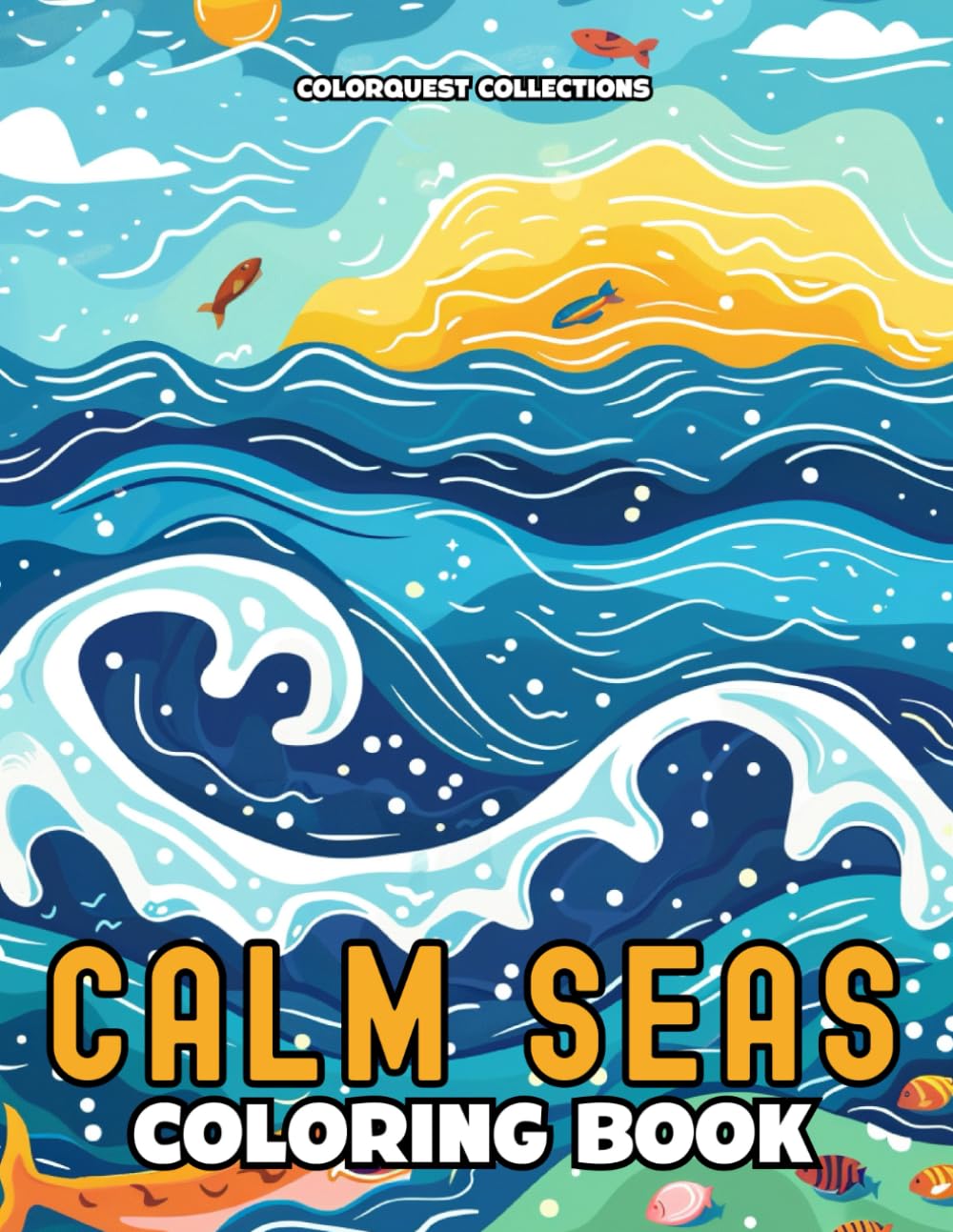 Calm Seas Coloring Book: A Minimalist Ocean Coloring Book | Unwind with Tranquil Oceans (Ocean Waves Coloring Books)