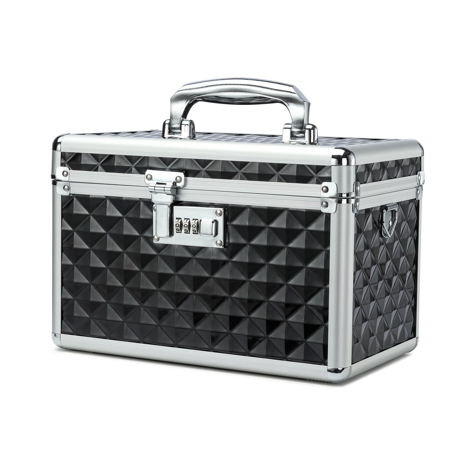 Hewei Works Black Storage Box With Combination Lock - Multipurpose Medicine And First Aid Container For Home And Outdoor Use