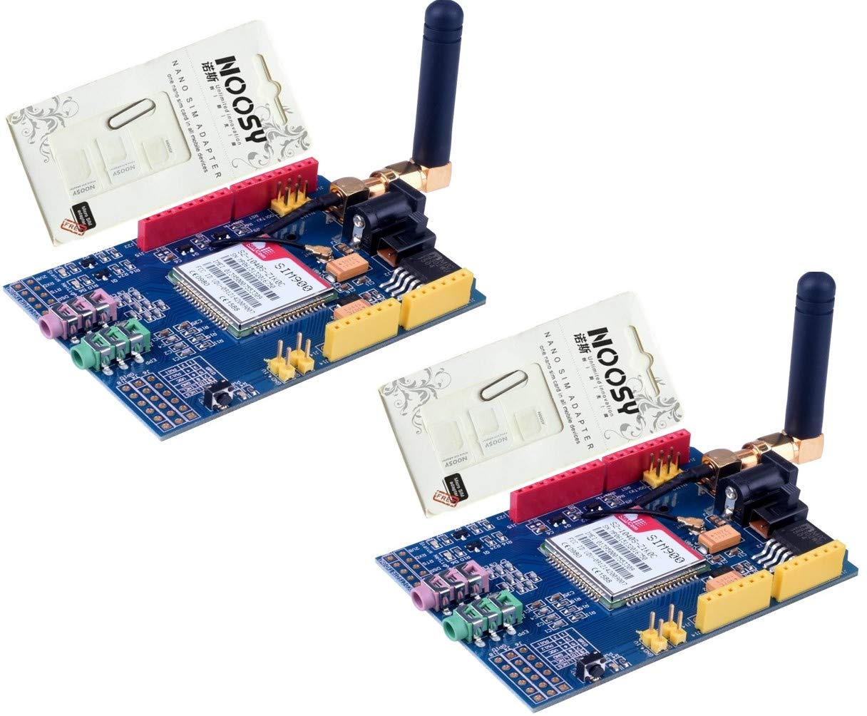 2pcs SIM900 GPRS/gsm Shield Development Board Quad-Band Module with Antenna + Gift