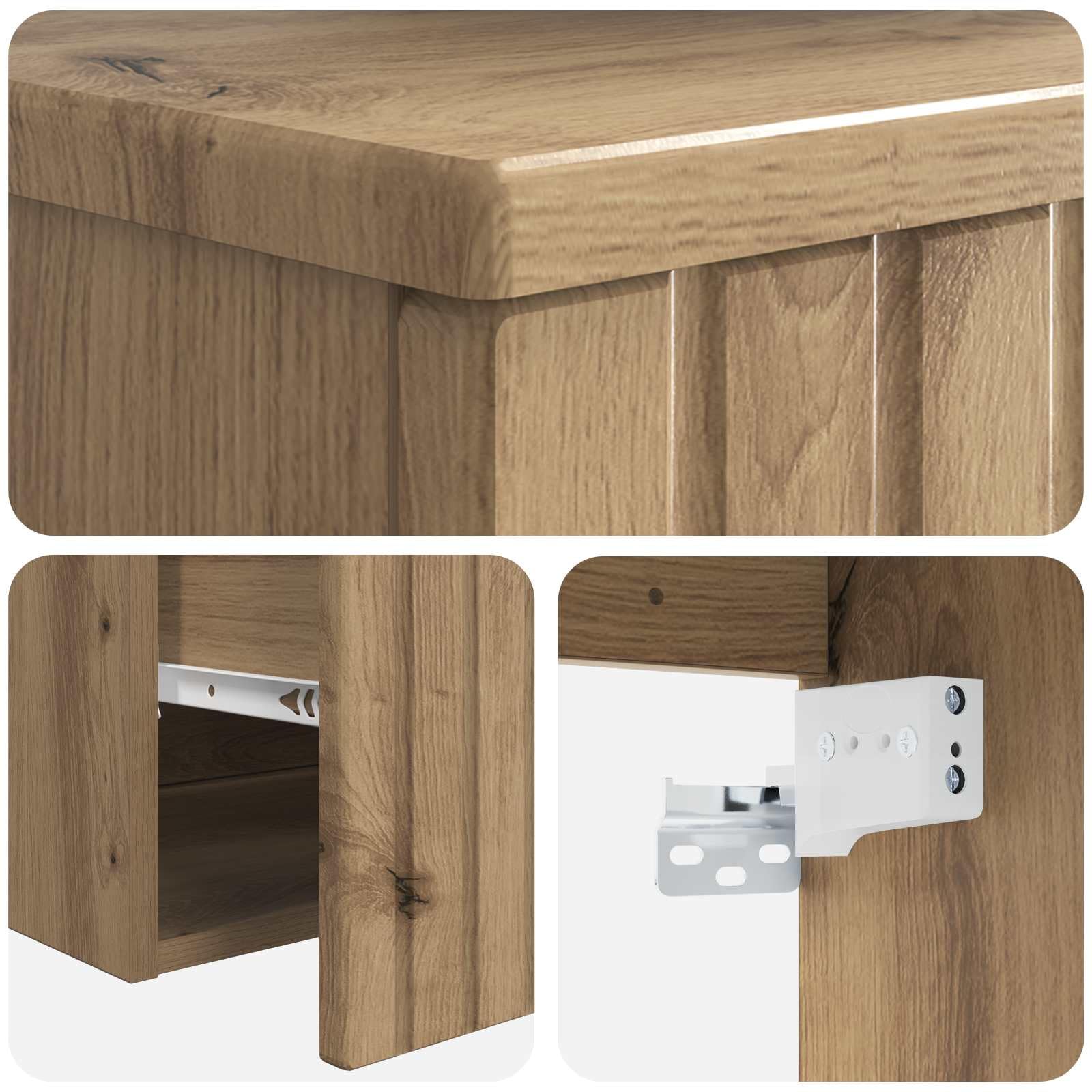 Mobile Lavabo Sospeso da Bagno Rovere Artigianale 49x41x63cm