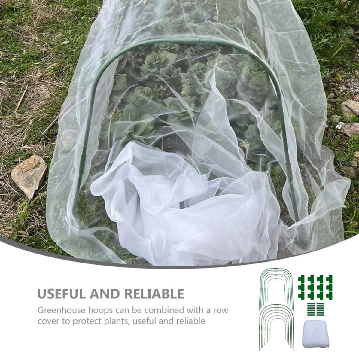 Couverture Végétale de Jardin 6,6x20 Pieds, Kit Anti-Gel