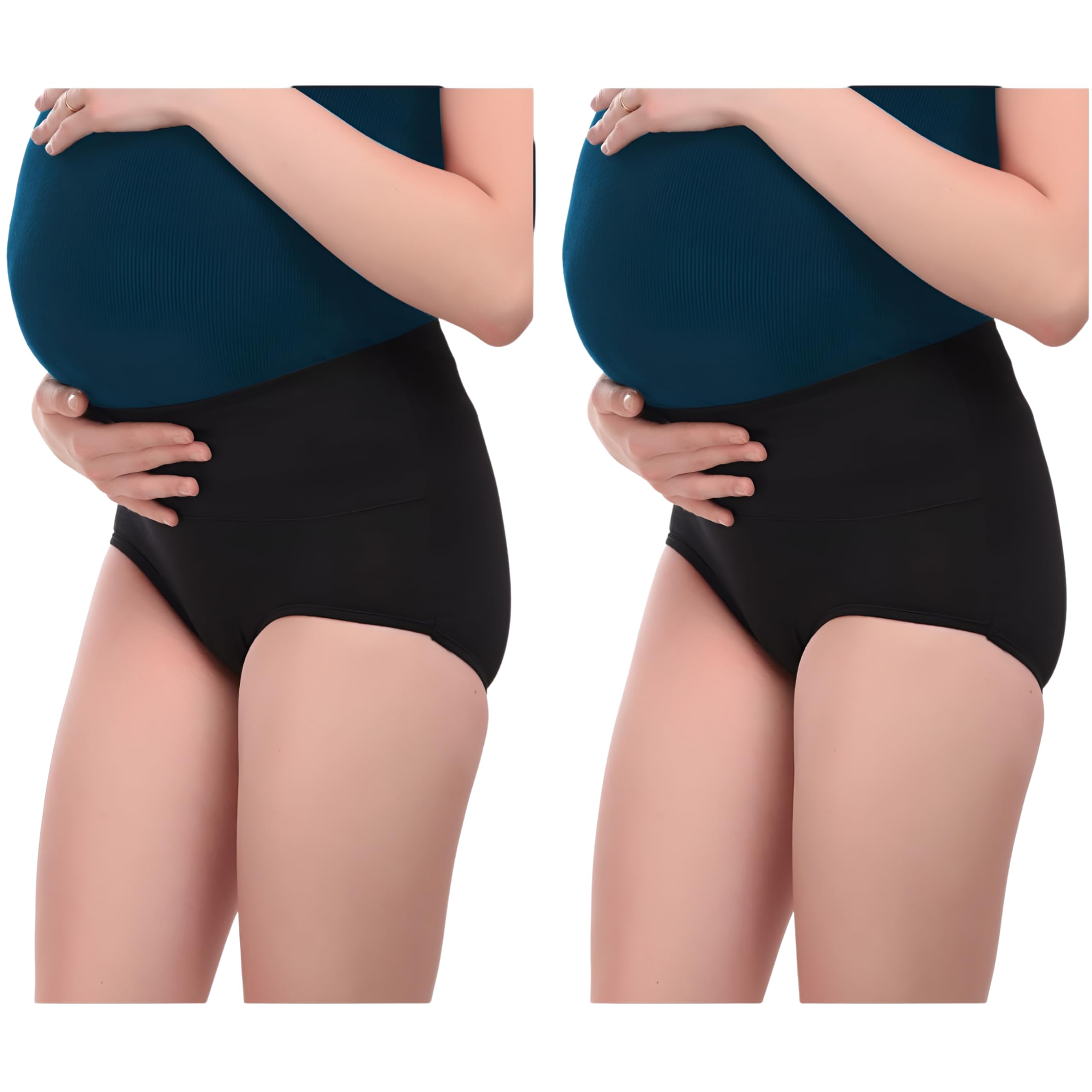 Maternity High Waist Panty for Pregnant Women – Soft Cotton Blend, Stretchable Belly Support Underwear, Comfortable Over Bump Pregnancy Panties-image-12