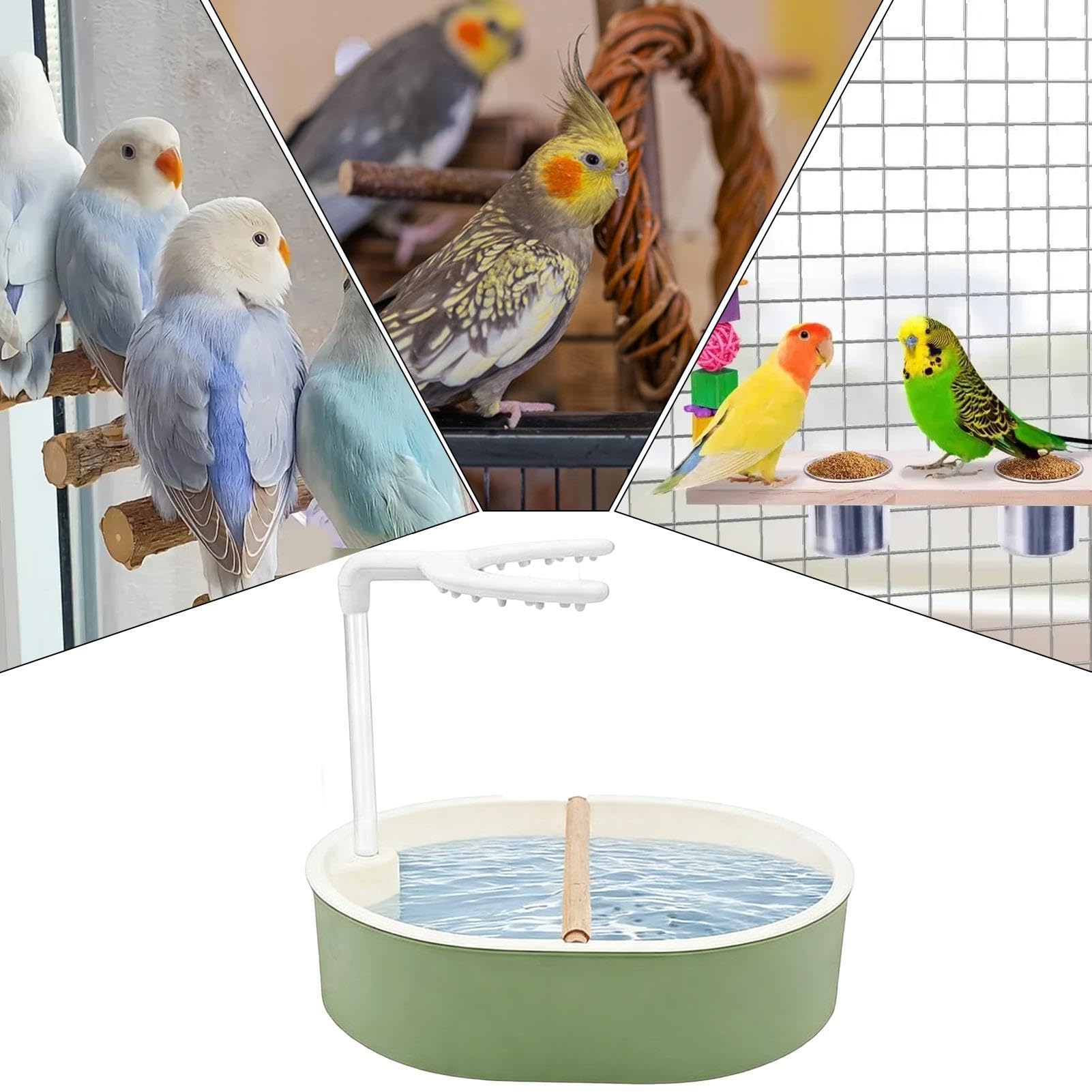 Bebedero para Jaula de Pájaro,Fuente Automática con Alimentación USB,Ducha para Periquitos, Cotilas, Agapornis, Cacatúa, Loros Grises Africanos - para Jaula Interior: Periquitos, Agapornis, Ninfas, Ca — view 5