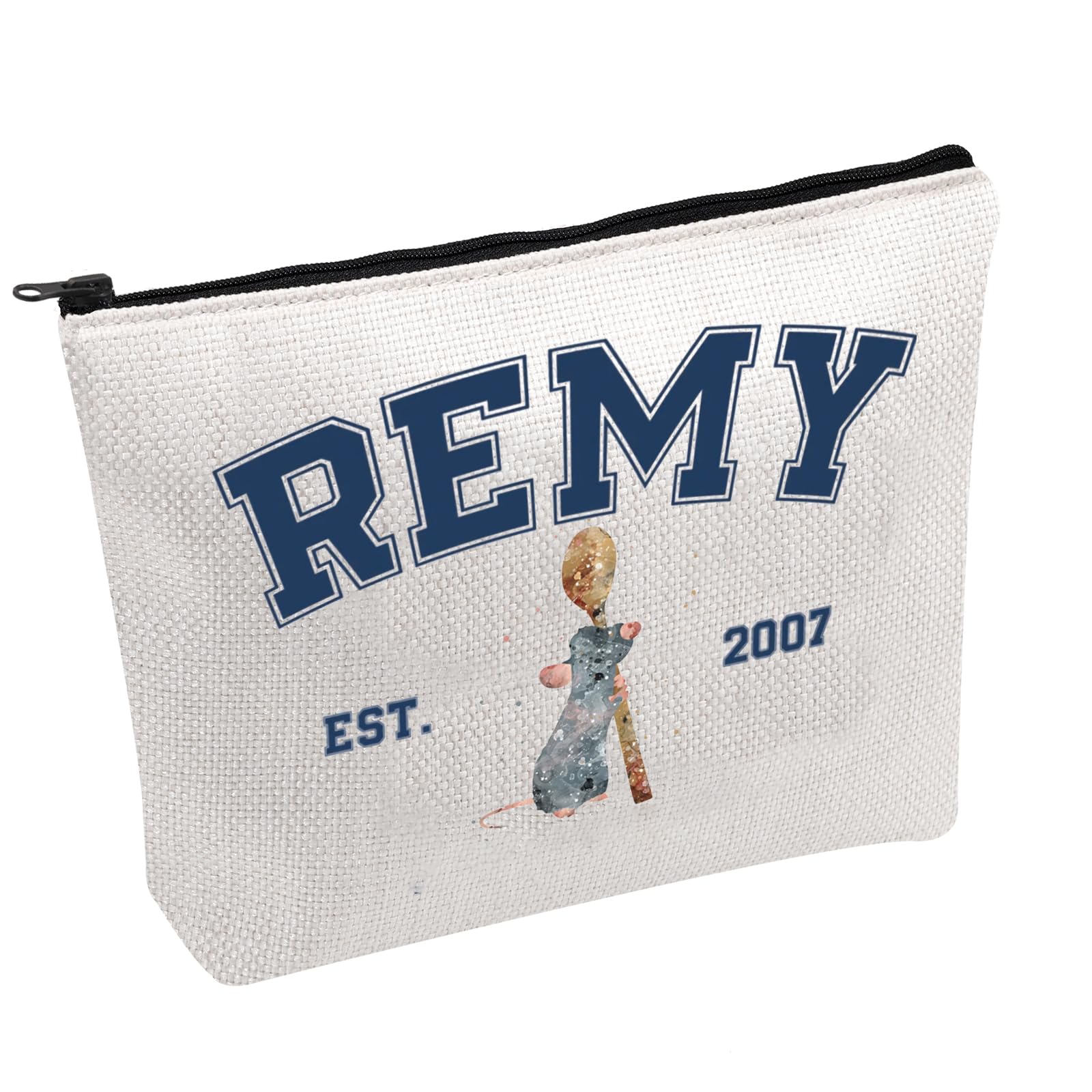 FOTAP Remy Quote Cosmetic Bag Rat Fans Gift Remy Est. 2007 Zipper Pouch Makeup Bag Mouse Chef Make Up Bag (REMY EST2007)