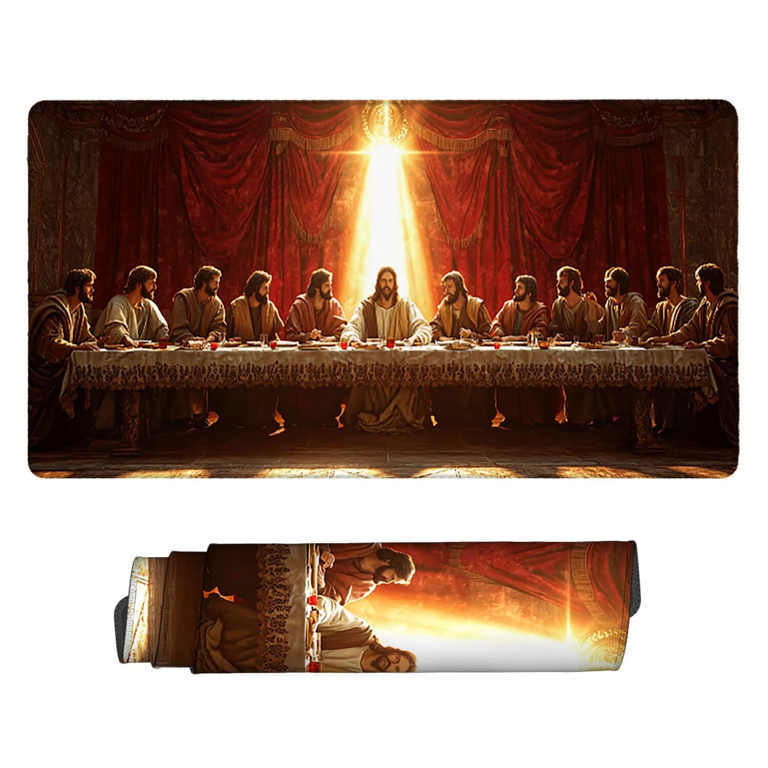 Podkładka pod mysz do gier, 1600 x 800 mm, XXL, duża gamingowa podkładka pod mysz, wodoodporna podkładka pod mysz, długa podkładka na biurko z przeszytymi krawędziami, mata na biurko z gumową podstawą