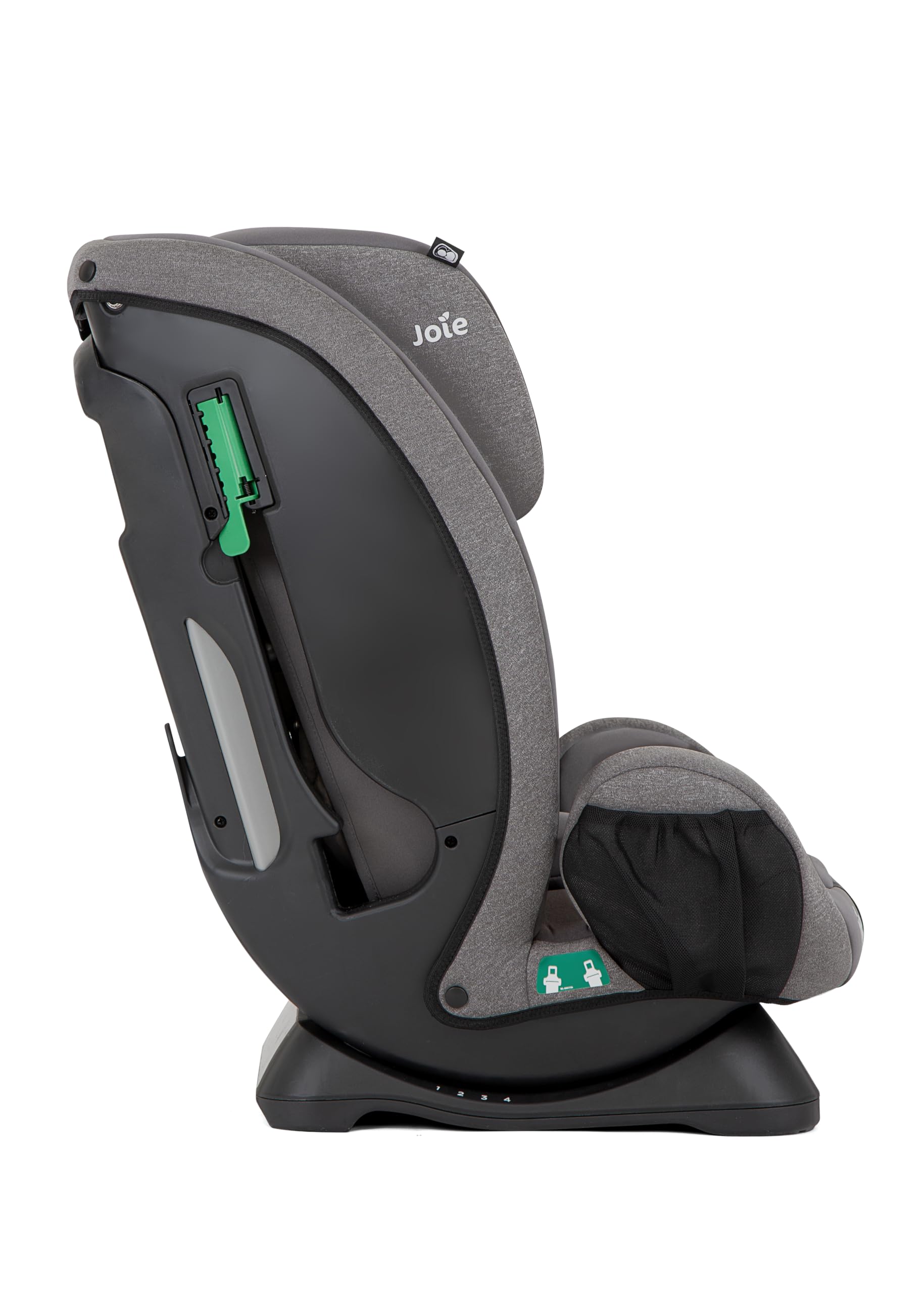 Joie fortifi™ R129 seggiolino auto i-Size, nel senso di marcia, 4 posizioni di reclinazione, installazione con cintura semplice, poggiatesta GrowTogether™ – da 15 mesi a 12 anni (76–145 cm), Thunder