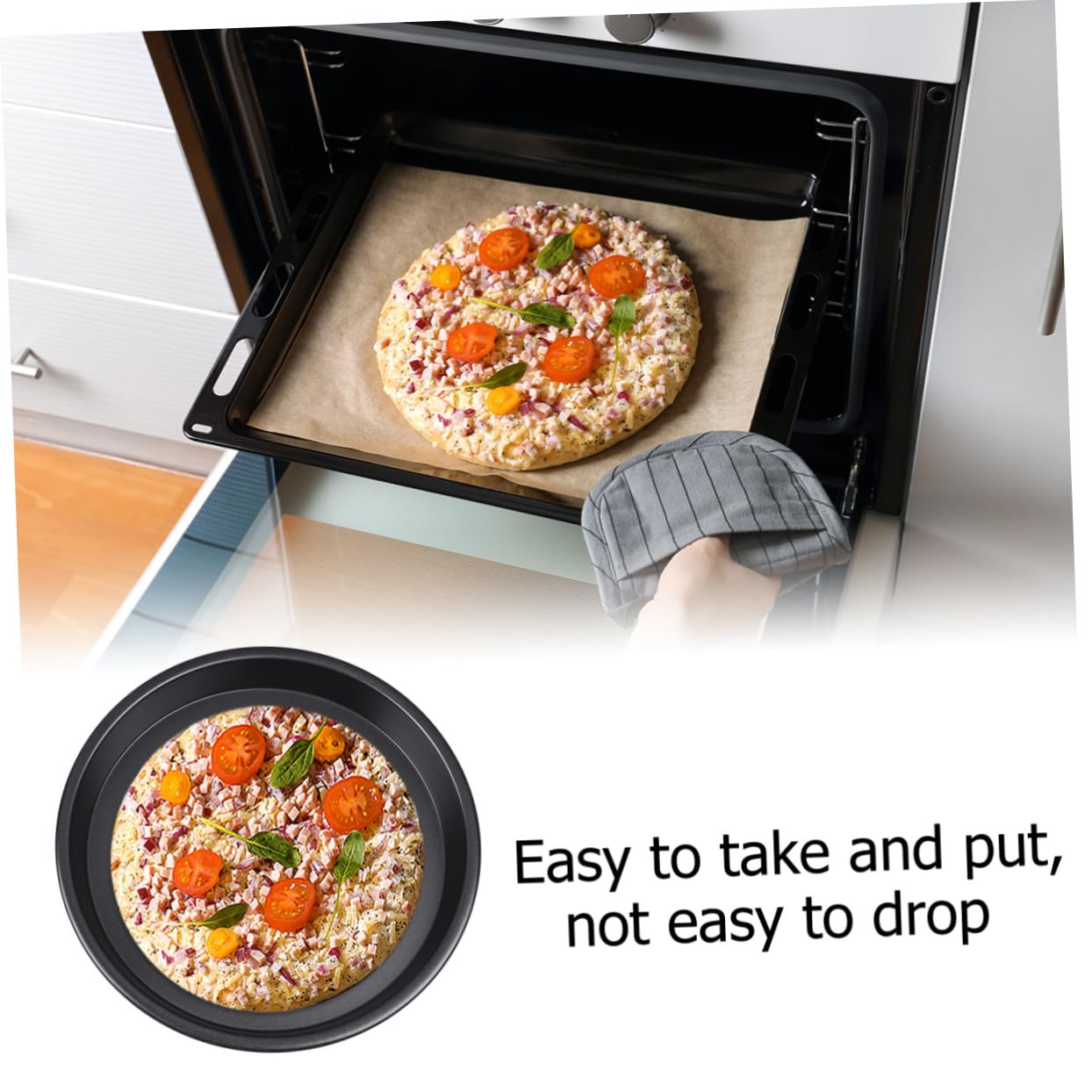 Zerodeko Backblech zum Kuchenbacken und Professionelle Nutzung Antihaftbeschichtet aus Aluminiumlegierung 3 Stück für Backofen und Mikrowelle