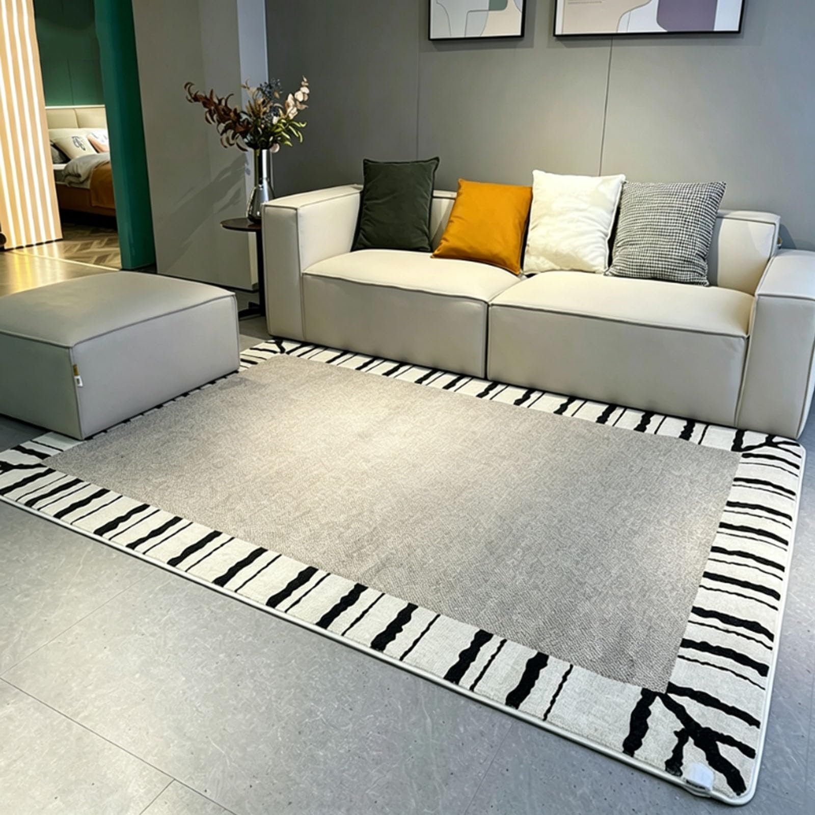 Tappetino riscaldante in grafene, tappeto elettrico riscaldante | Temperatura regolabile e timer, ampio tappeto morbido per camera da letto, ufficio e sala giochi(A,104x204cm)