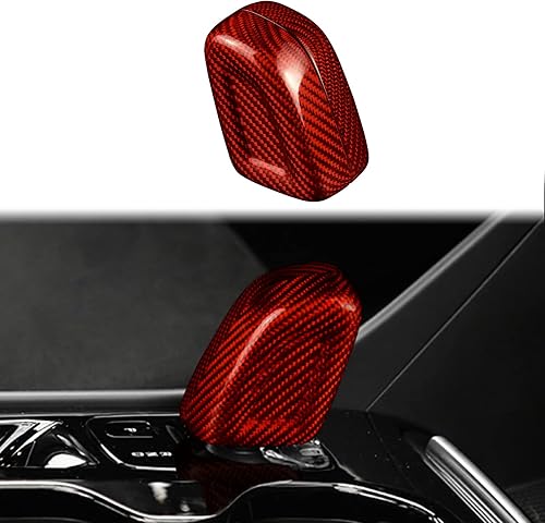 Miniatura 8 de JUPIZEUS Fibra de carbono, compatible con Volvo, perilla de palanca de cambios para Volvo XC60 XC90 S60 V60 S90 V90 S80 V40 XC70, accesorios