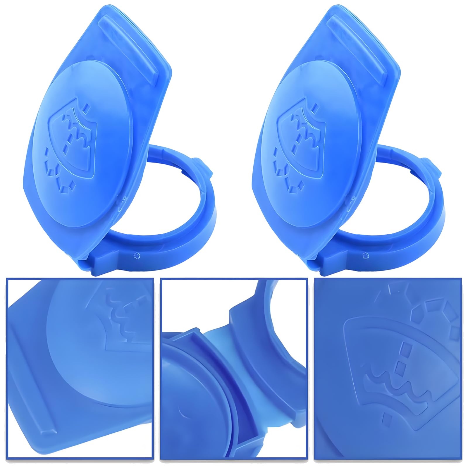 Tapas de Tanque Limpiaparabrisas, 2 Piezas Tapa de deposito liquido limpiaparabrisas,Tapa para Depósito de Agua 3Q0955455 Para la Tapa de Cierre de Depósito para líquido Limpiaparabrisas - 4