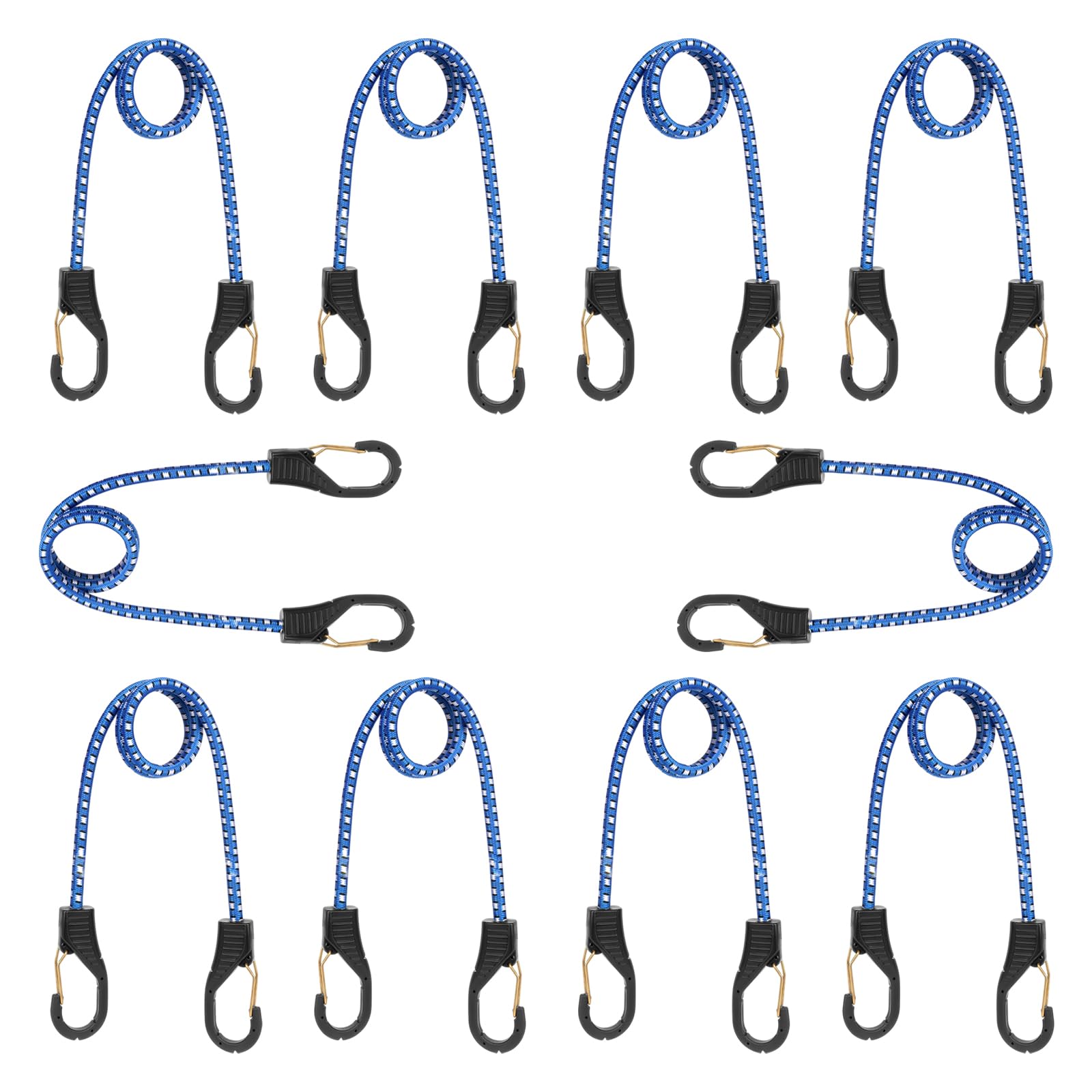 carotoe Of 10 Weatherproof Rubber Straps Featuring Secure Fastener for Outdoor Trips and Laundry Tasks Portable Elastic Straps Including Sturdy Hook for Easy Storage and Travel Gear