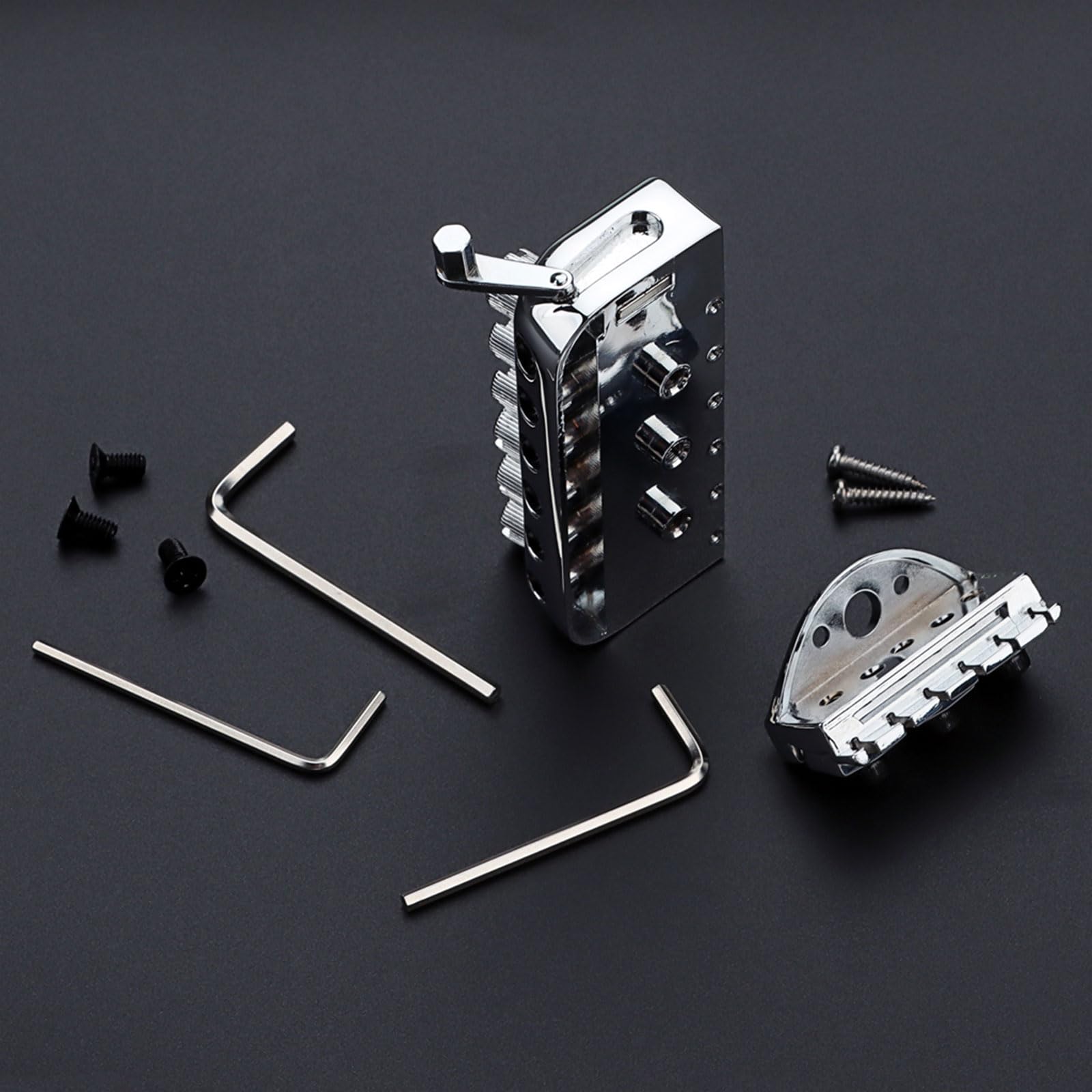 Puente de bajo fijo de 6 cuerdas, puente de bajo eléctrico, puente fijo para guitarra, puente de guitarra, textura de aleación, adecuado para guitarra