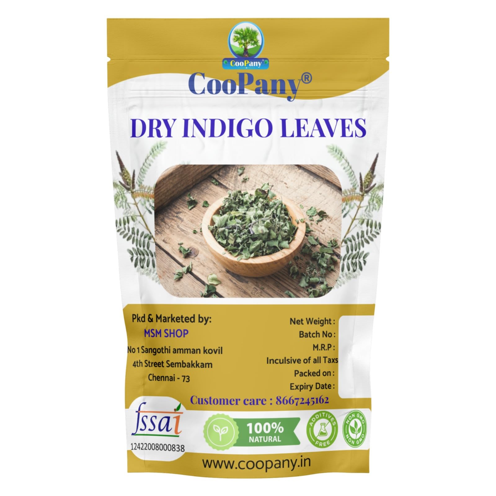 Natural Indigo Dry Leaves for Hair Color (Whole) | नीली पत्ती | Pure Indigofera Tinctoria Leaves | Neeli Avuri for Natural Black Hair | 50g-picture-16