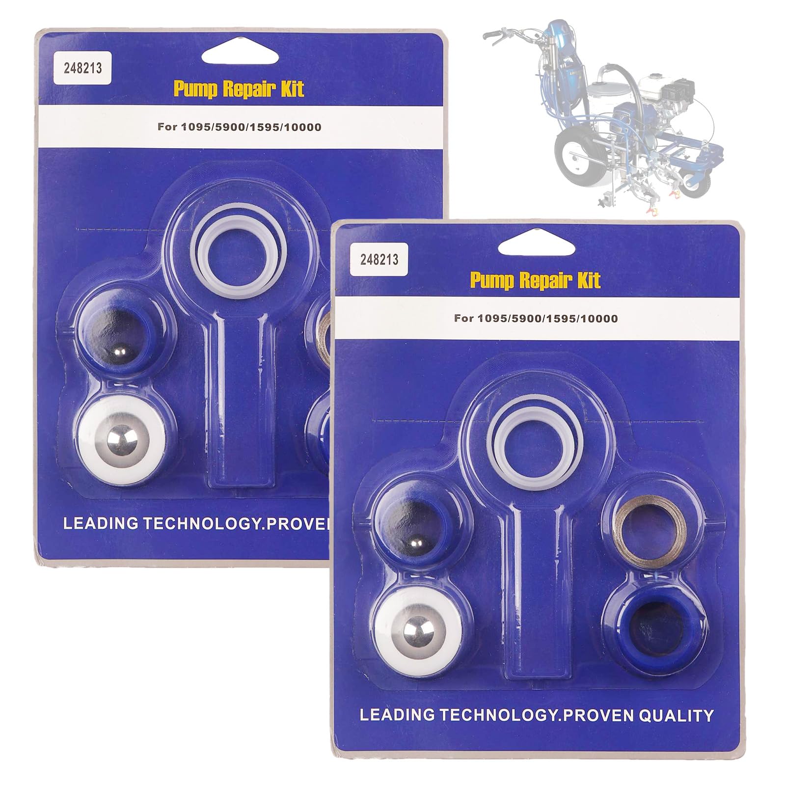 ZVJV 2 Pack 248213 Pump Repair Packing Kits for Graco 1095 1595