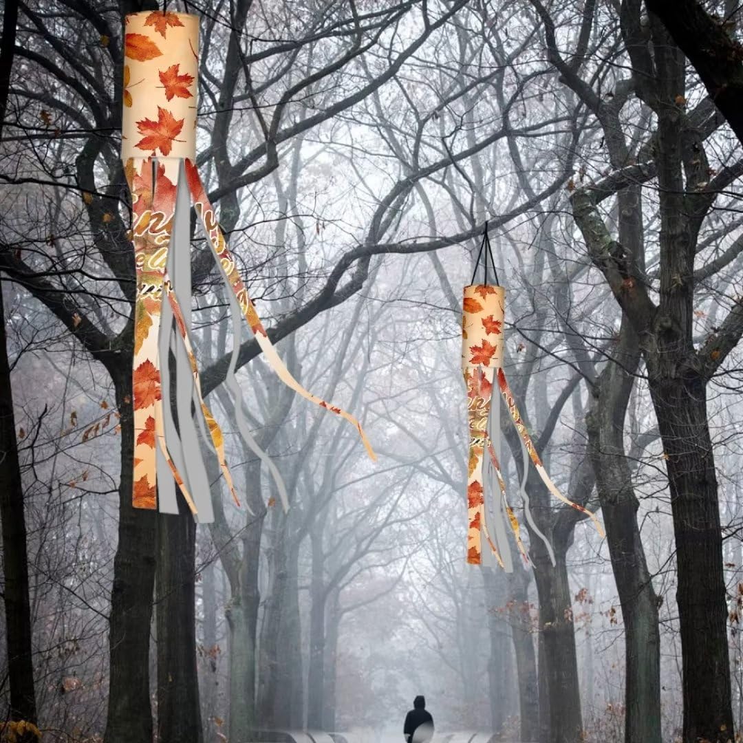 2 Thanksgiving Truthahn Windsäcke – Je 101,6 Cm, Bunt, Wiederverwendbar Mit Haken Für Herbst-Deko