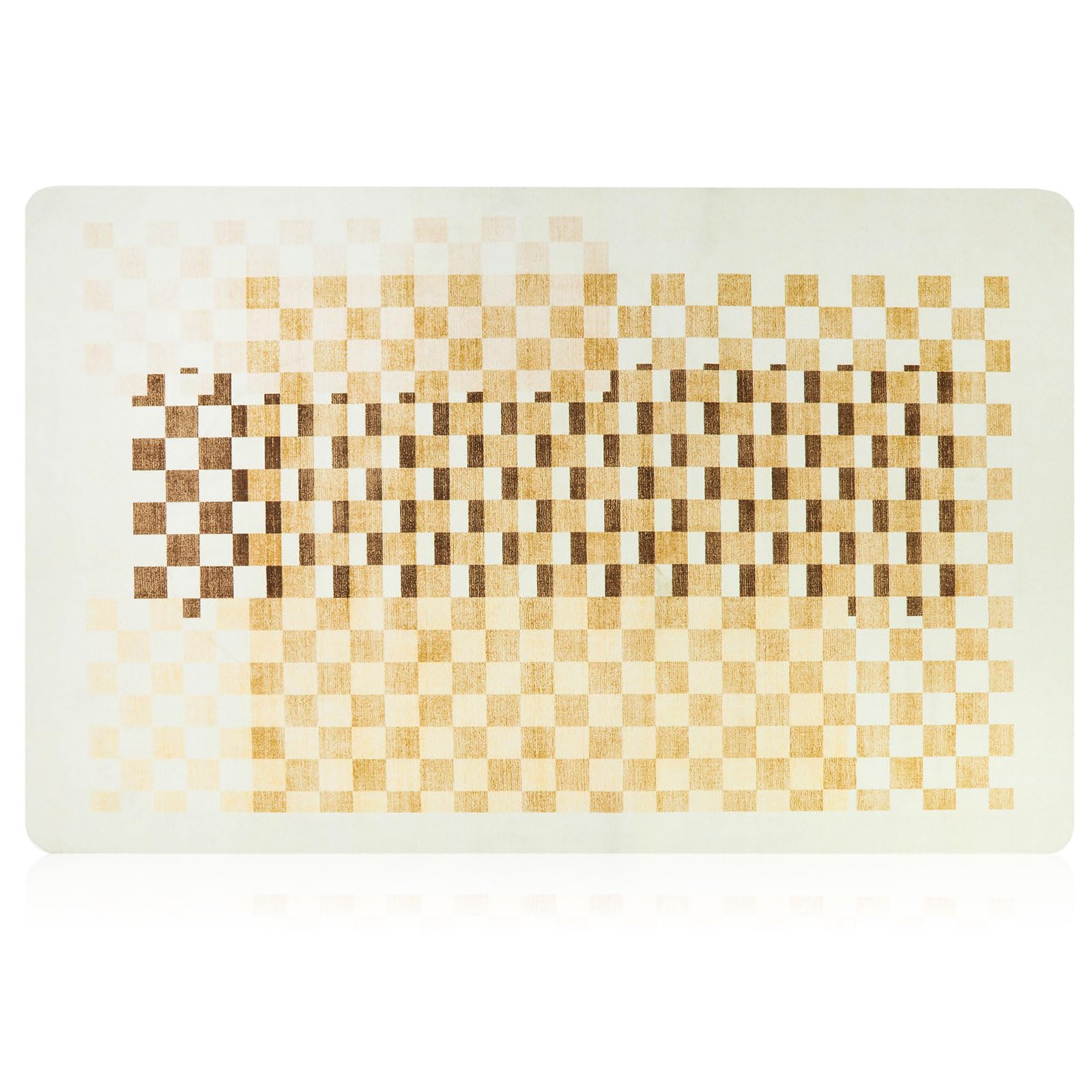 Genérico Livienne Assorbente antiscivolo rapido asciutto Tappeto diatomite bagno Tappeto pietra diatomite, giallo, quadrato, 50 x 80 cm (Rettangolare, Traliccio)