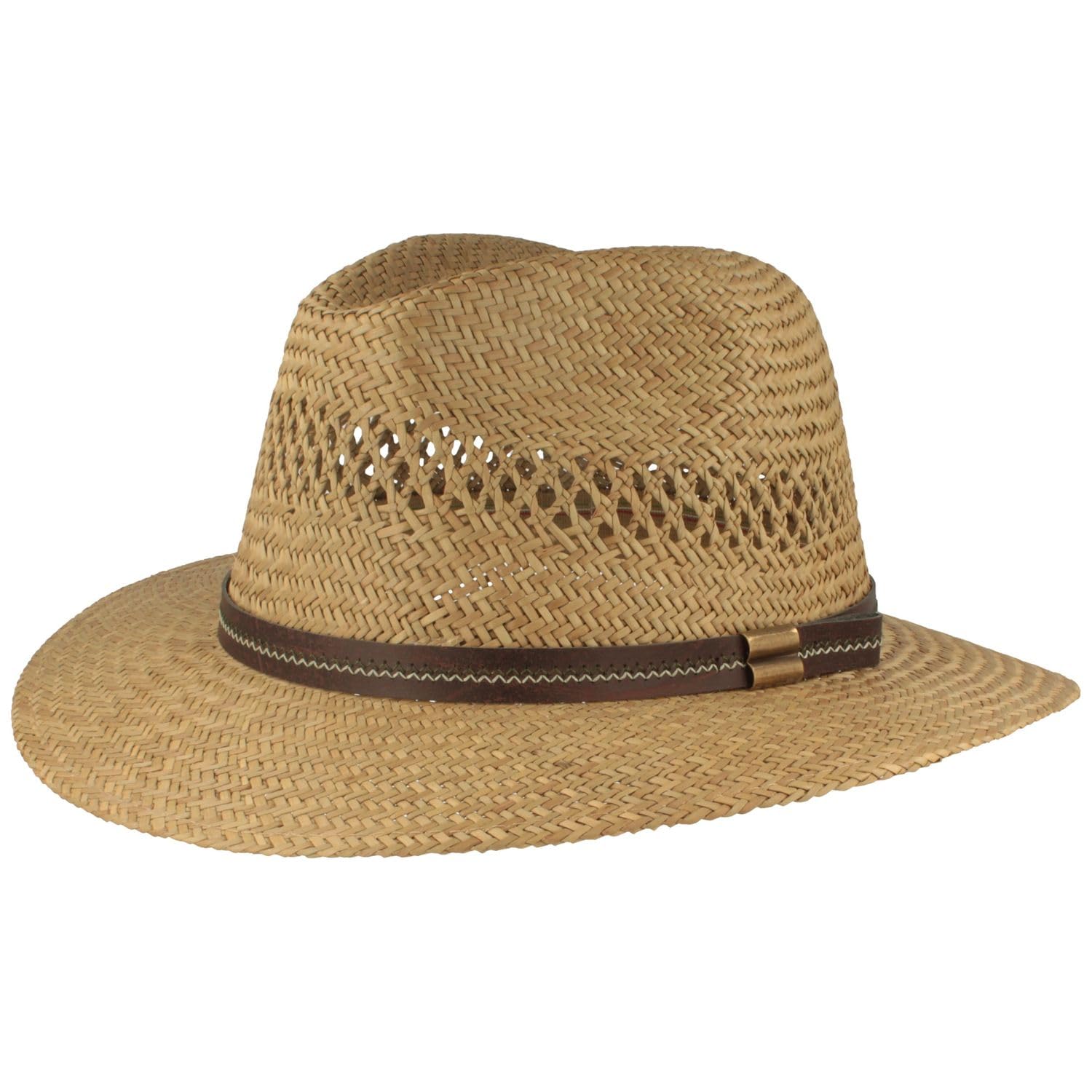 Hut Breiter Breiter Sombrero de Paja para el Sol Sombrero de Verano Tejido Hecho a Mano 100% Paja – Material Ligero, Flexible y Cómodo – Color Natural