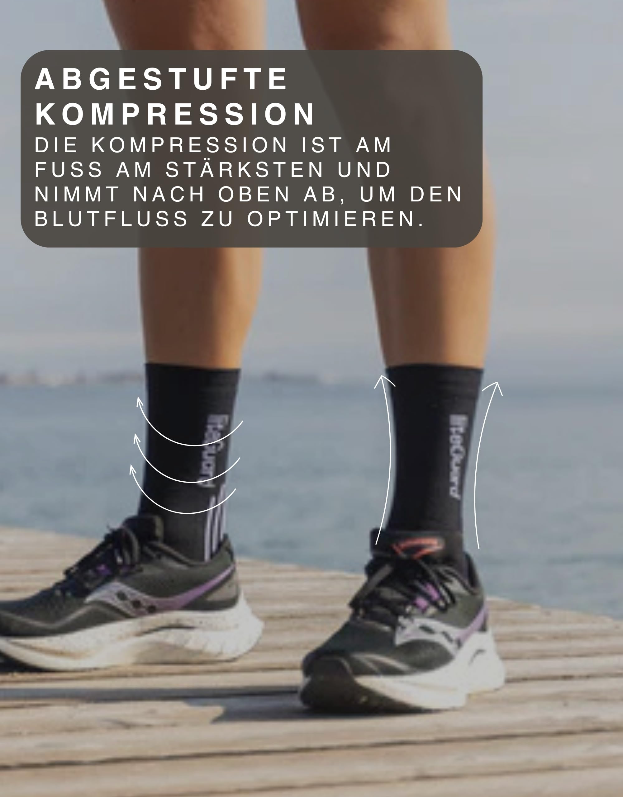 liiteGuard PRO-TECH LG Running Calcetines de Compresión para Hombre y Mujer | Medias de Compresión Deportes Correr Fútbol | Antiburbujas Invierno Running Calcetines de Compresión Calcetines Mujer