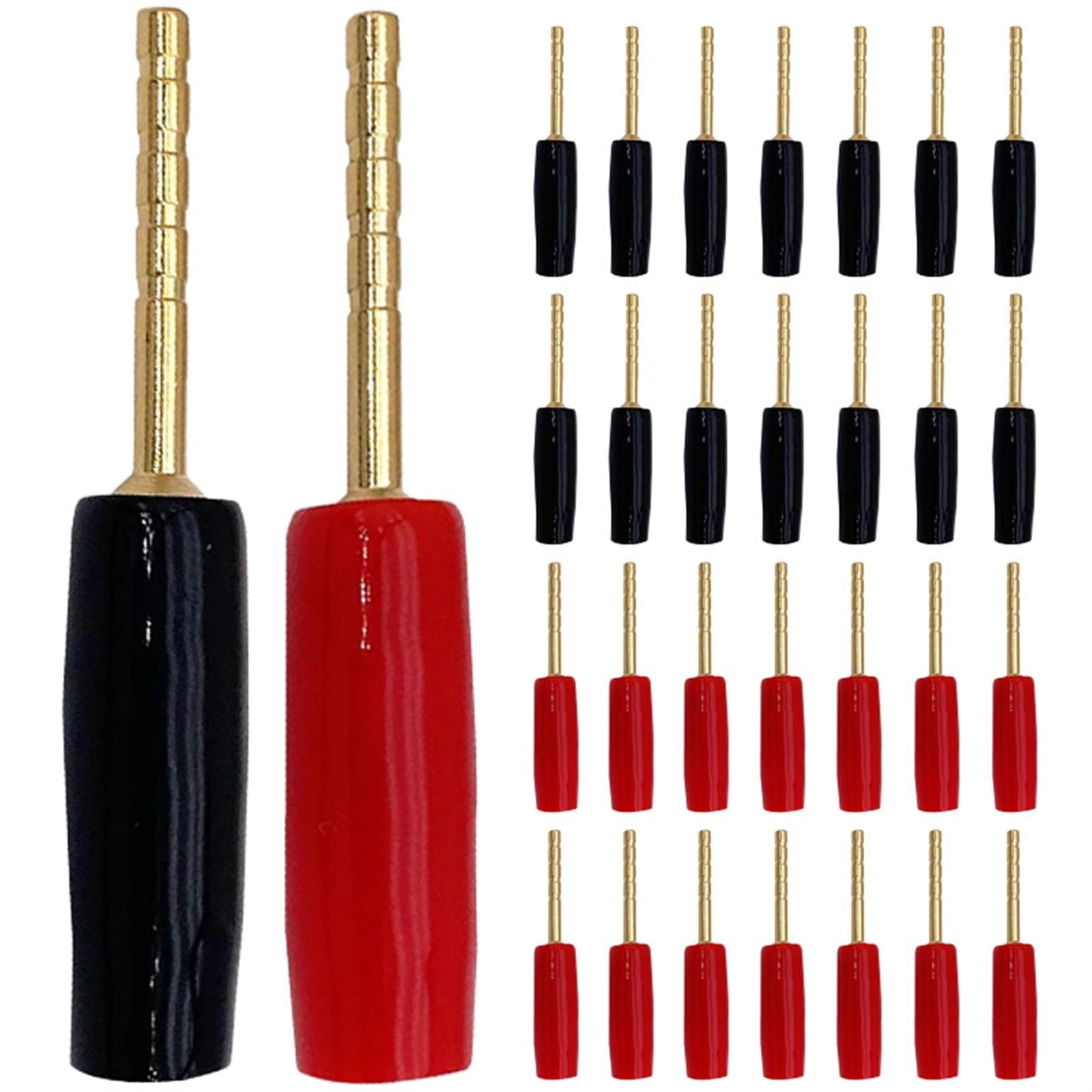 Terminales banana de 2mm enchufe pin recto de cobre para conectar cableado de altavoces 8
