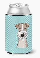 Vista 695 de Caroline's Treasures BB1293LITERK Tablero de ajedrez verde lima Weimaraner Botella de vino Hugger Funda Enfriadora Abrazador Lavable a Máquina