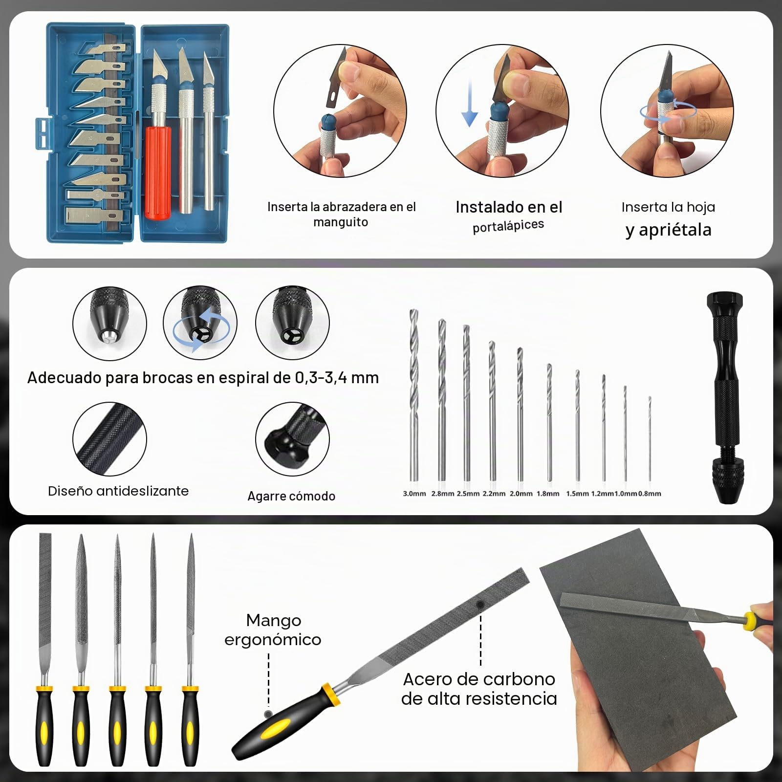 221Pcs Kit de Accesorios para Impresora 3D,Caja de Herramientas para Impresora 3D,Incluye Herramienta de Rebabeo,Apto para el desmontaje, la limpieza y el mecanizado de precisión de impresoras 3D