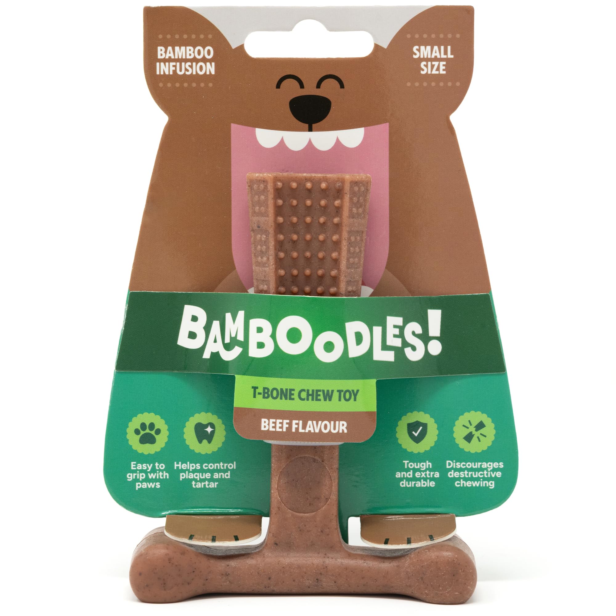Bamboodles T Bone Dog Chew Beef - (4") Small