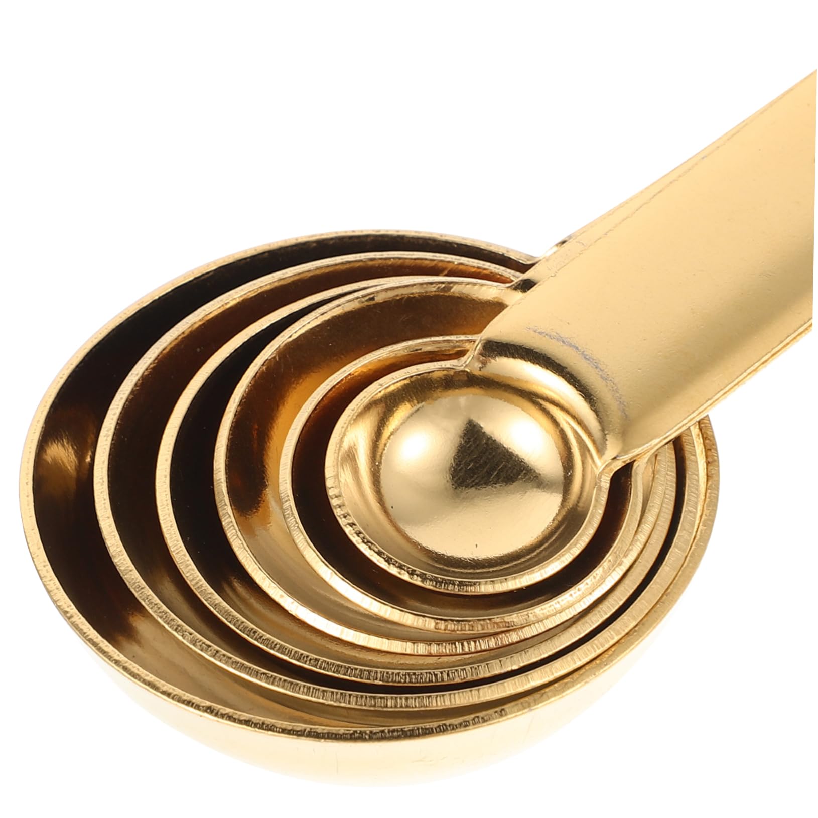 Cabilock 8 Pièces cuillère à mesurer en acier inoxydable Outils de cuisine tasses à mesurer de cuisine mesure en acier inoxydable cuillères soupe cuillères Doré