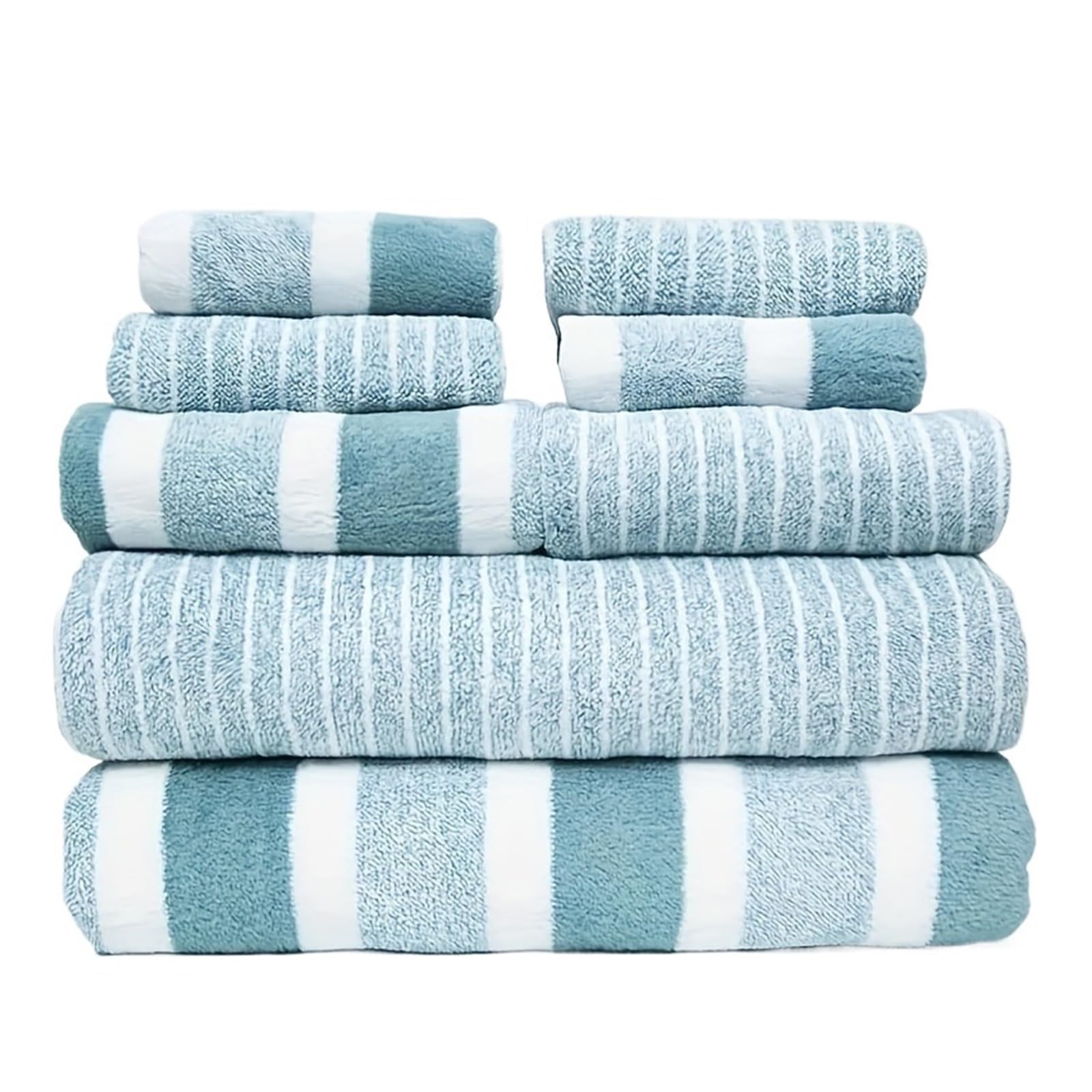 ZYAYNG 8-piece Set Of Soft Coral Velvet Towels, Suitable For Bathroom, Travel, And School Use For Bathroom(Color2)