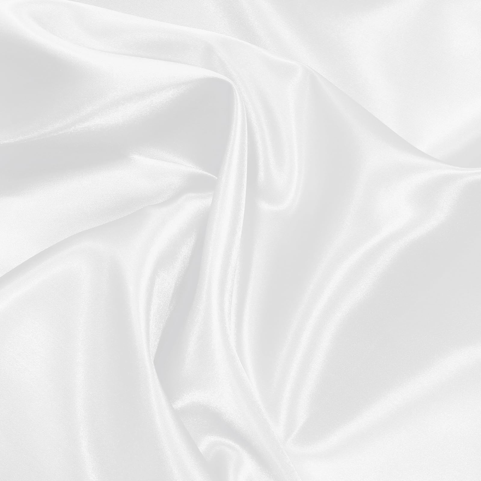NSGZ Tela de satén blanco por The Yard, 10 yardas 60 pulgadas de ancho, tela de satén sólido para novia, boda, vestido, manualidades, decoración