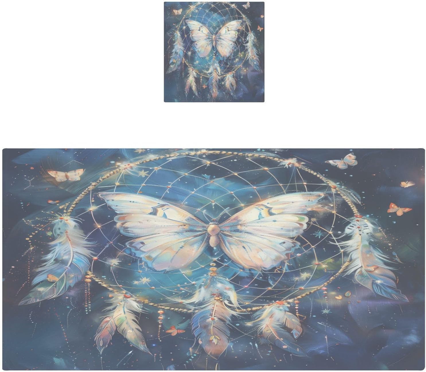 Hand Towels Premium Soft and Highly Absorbent Dreamcatcher with Butterfly 2 Pcs Towels for Bathroom Set 100% Cotton Decorative Face Towels