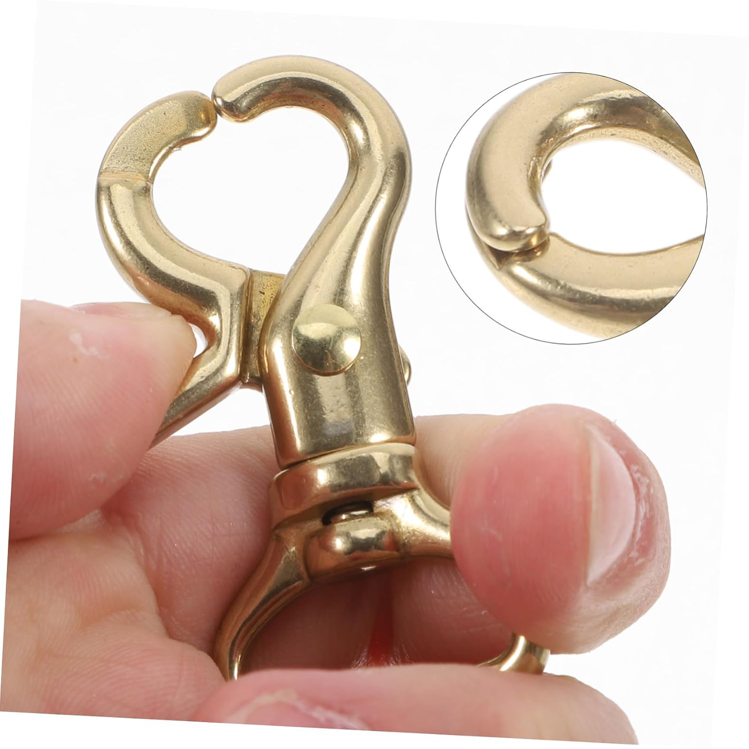 Solid Brass Trigger Snap Hook Swivel Clasp for Keychain and Bag Heavy Duty Hardware for Projects Elegant Design for Keys Purses and Crafts