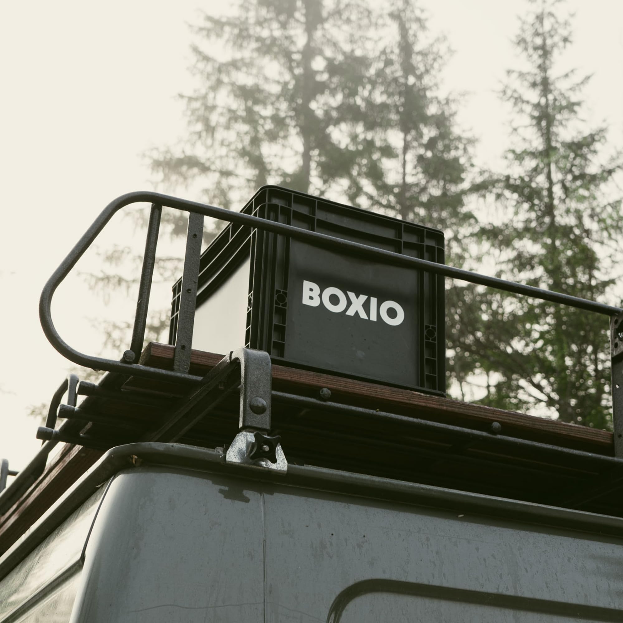 BOXIO – SOLO: 3x Aufbewahrungsbox mit Deckel – Eurobox 40x30 x 28 cm – perfekte Plastikbox Transportkiste aus Kunstoff für Camping, Boot, Keller oder Garten - stapelbar mit anderen Euroboxen