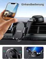 UGREEN Autós Telefontartó Tapadókorongos 360° Forgatható Univerzális Műszerfalra - iPhone 15 Pro Max, Samsung Galaxy, Huawei Készülékekhez 5