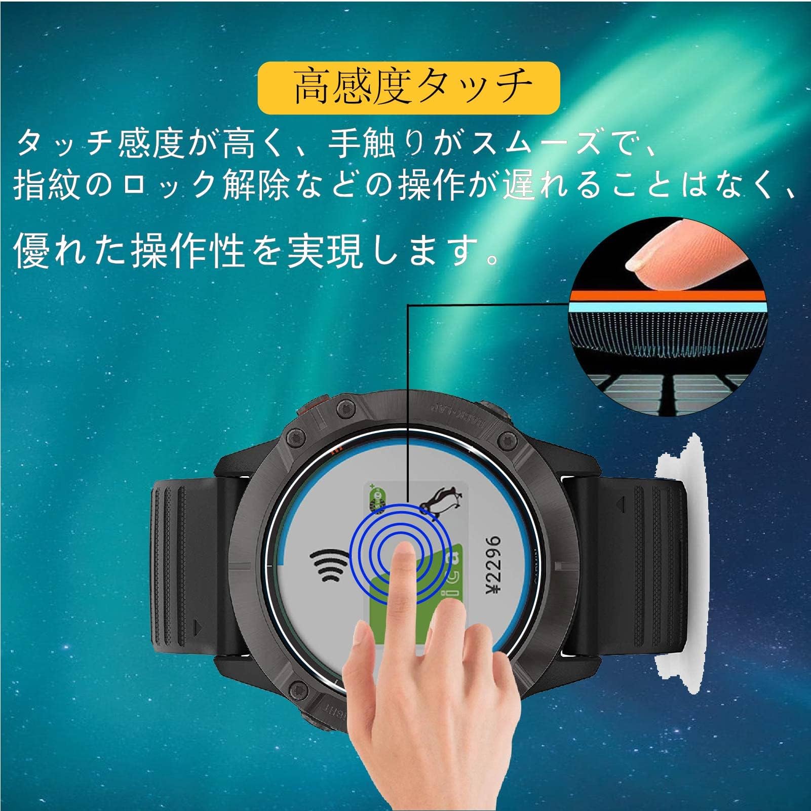 Amazon | 【2枚液晶フィルム】 fenix 6X ガラスフィルム 国産旭硝子AGC 