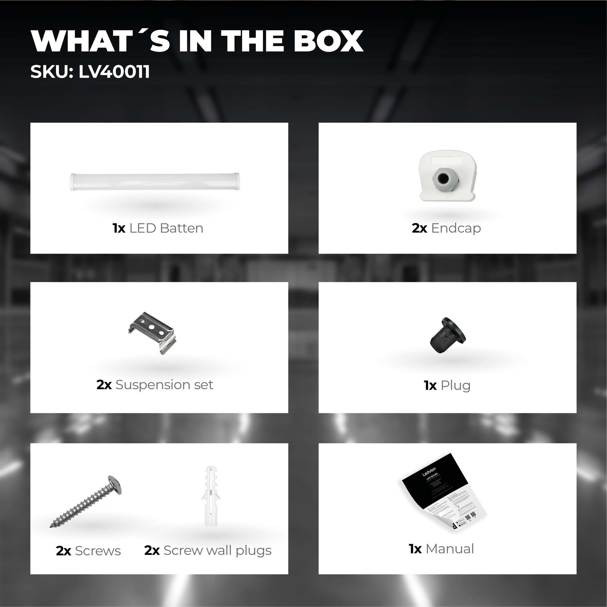 Plafoniera LED Ledvion 60cm | 7W, 6500K, 1120 Lumen | IP65 | Con Tubo LED E Fissaggi | Per Interni/Esterni - Foto 7