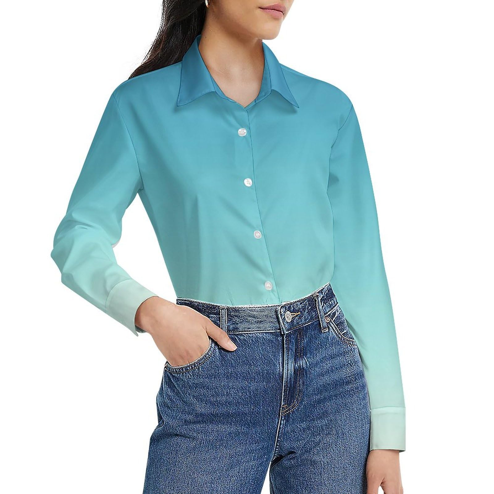 aqua blue top