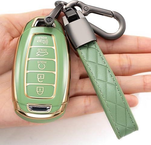Compatible con Hyundai Palisade Elantra GT Accent Kona Santa Fe Veloster TPU para llavero de automóvil, funda de control remoto, protector de