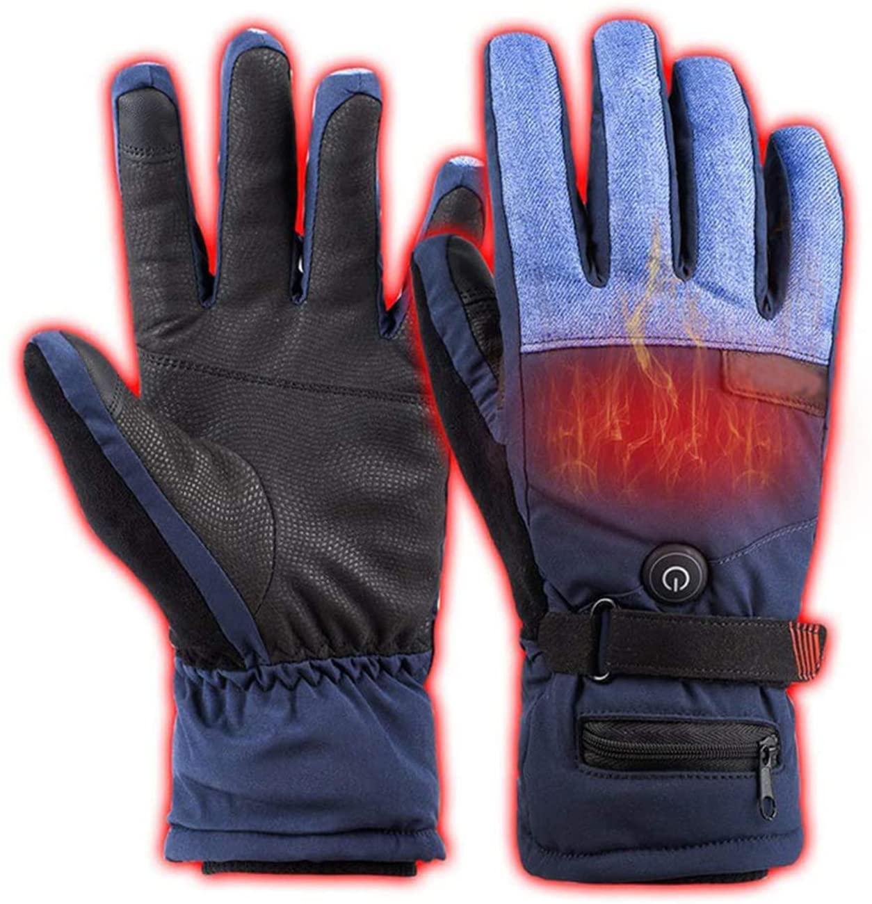 Gants chauffants hiver pour écran tactile, gants intelligents de cyclisme à chauffage rapide