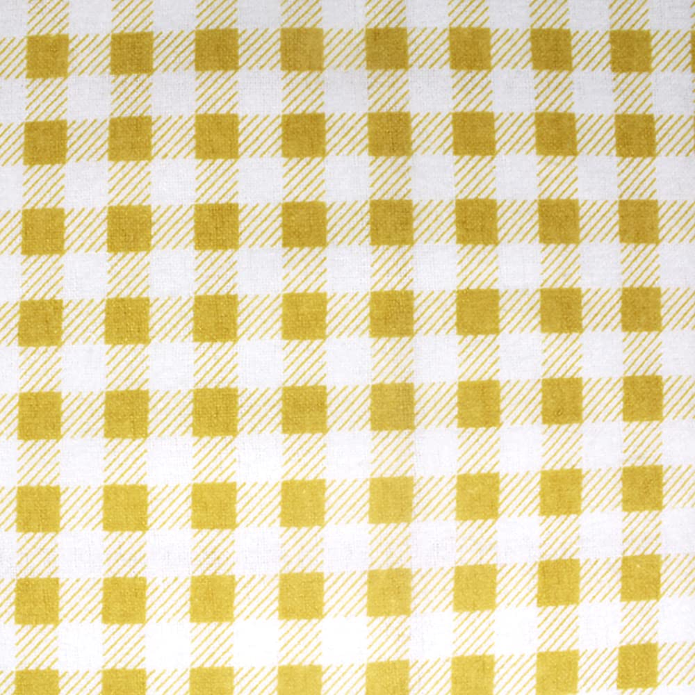 Brushed Cotton Winceyette Flannel Fabric Gingham Check Checked Tartan- per metre (Baby Yellow)