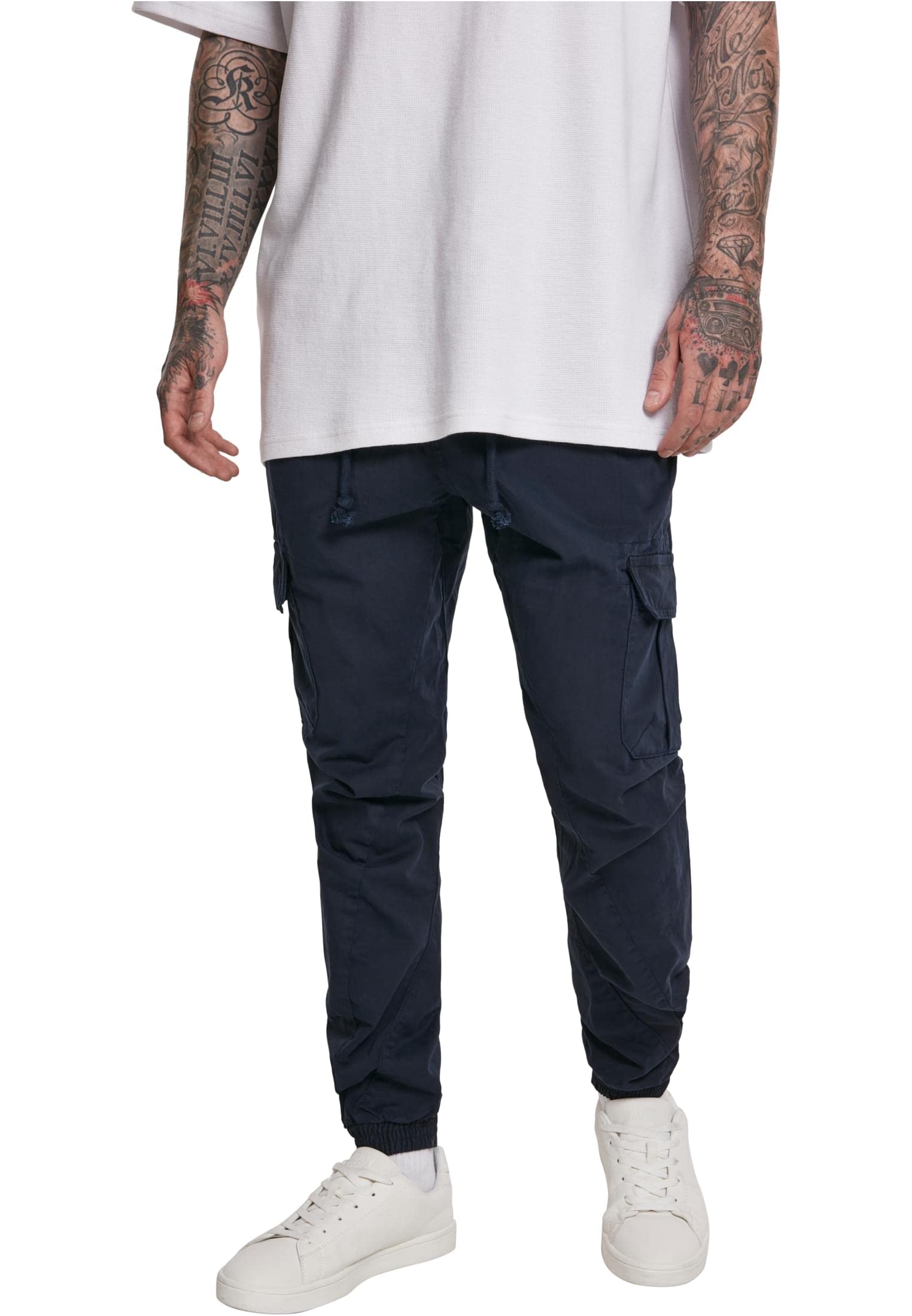 Urban Classics Men's Bleu Urban Classic Cargo Jogging Trousers 2.0 Gt