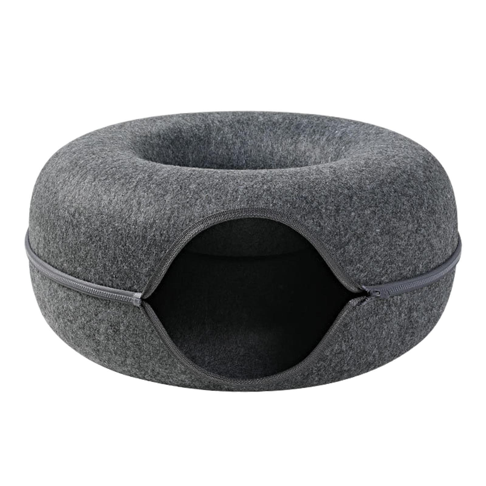 CALANDIS® Felt Cat Tunnel Cave Bed Removable Easy to Carry with Zipper Dark Grey (B0BHWG2L86) Amazon Price History, Amazon Price Tracker