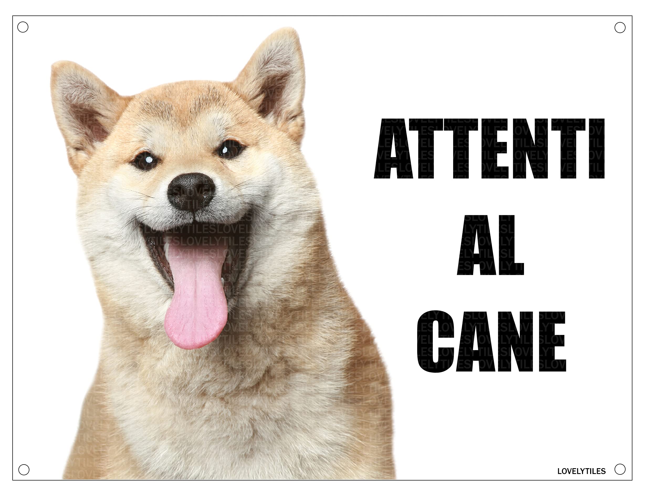 Targa 'Attenti Al Cane' In Metallo, 20x30 Cm - Personalizzabile, Per Giardino O Cancello, AKITA INU - Foto 10