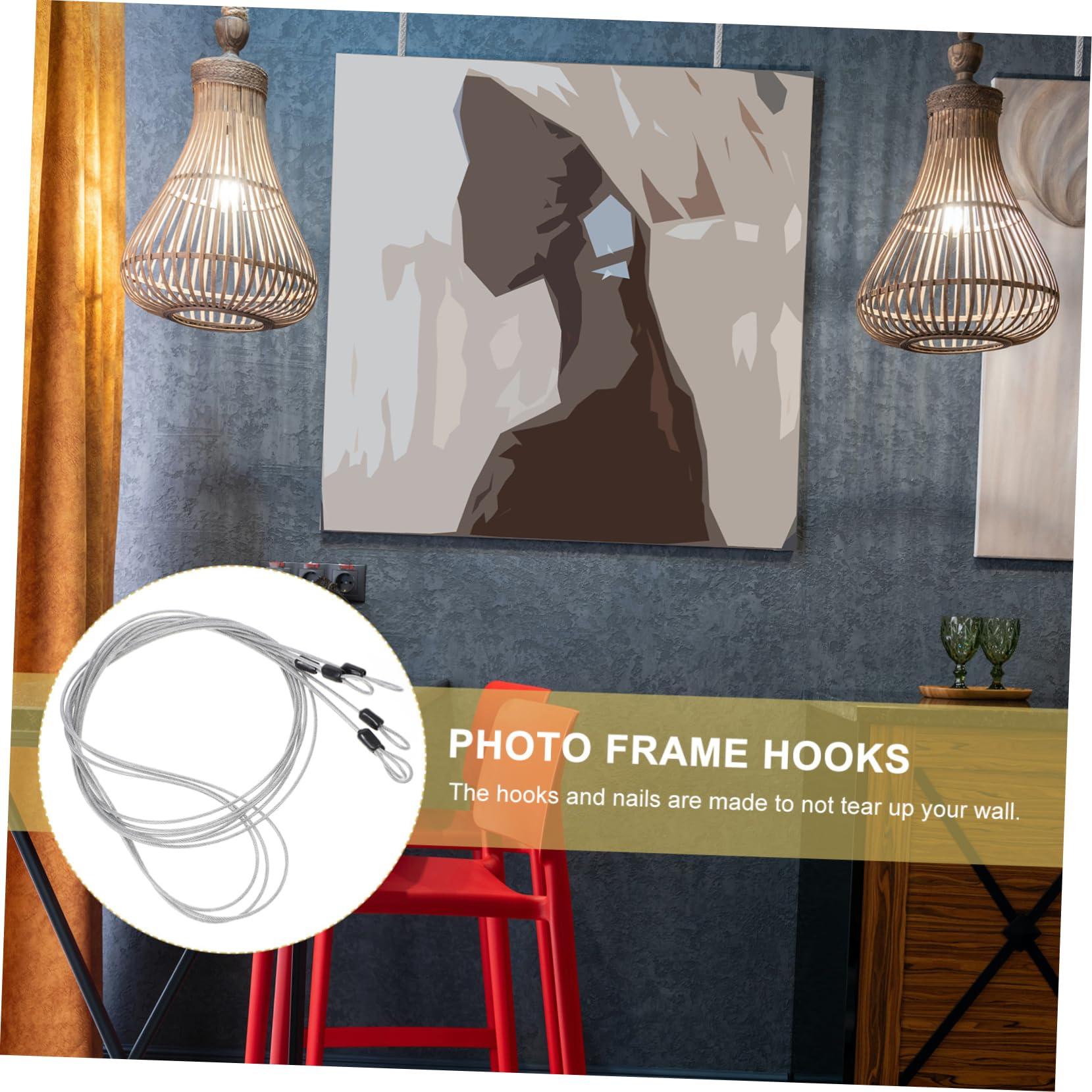 Hohopeti 3pcs Sturdy Rope Wire Cable Rope Wire Rope Hard Rope