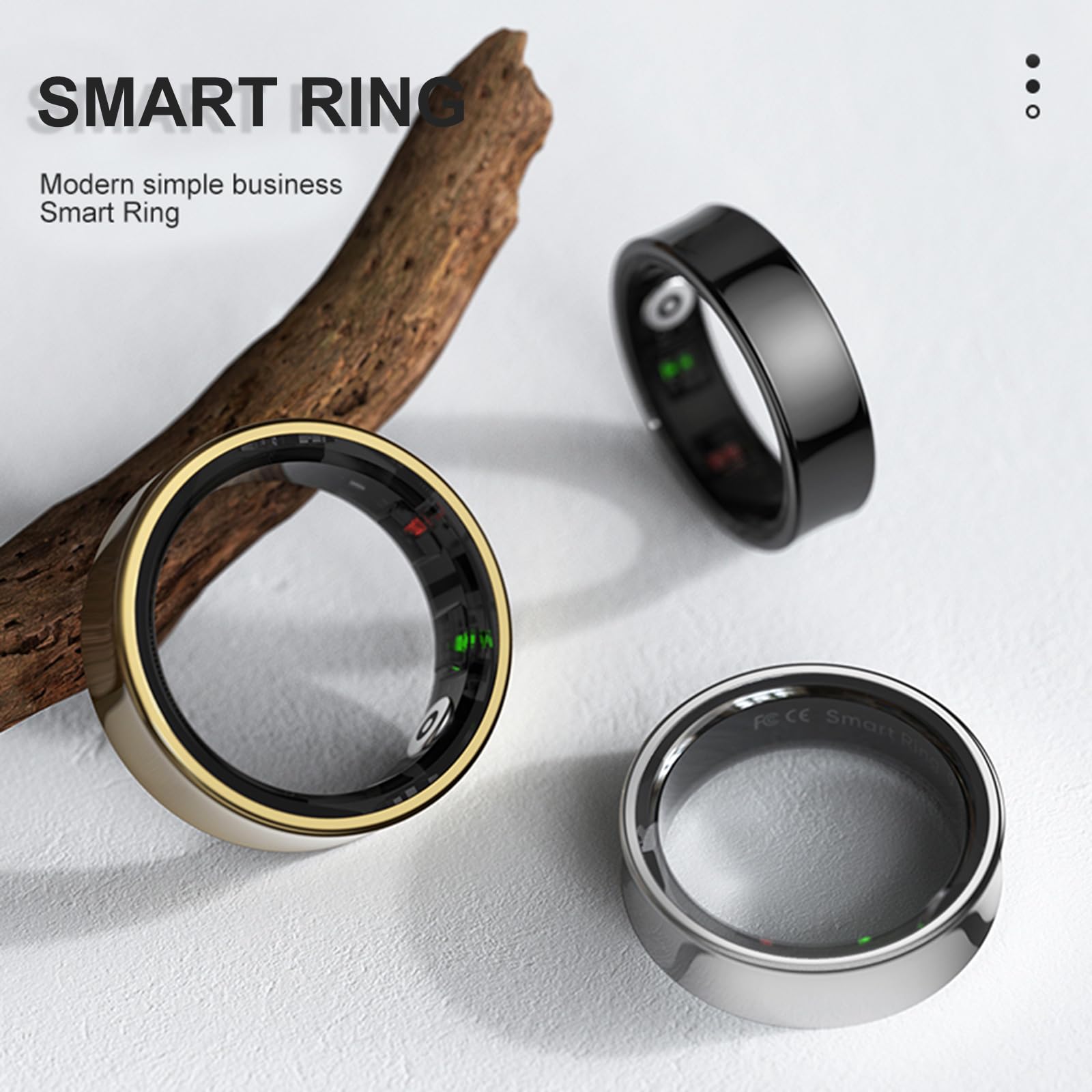 findtime Smart Ring Smartringe für Herren Damen IP68 Wasserdicht Fitness Ring Schrittzähler Kalorien Schlaftracker Smartring Android iOS Physiologische Erinnerung Herzfrequenz Aktivitätstracker