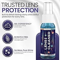 Vista 8 de Kit de spray limpiador de lentes de gel para gafas, 3 botellas de spray de gel de 1 onza + 2 paños de microfibra para limpieza, seguro para todas