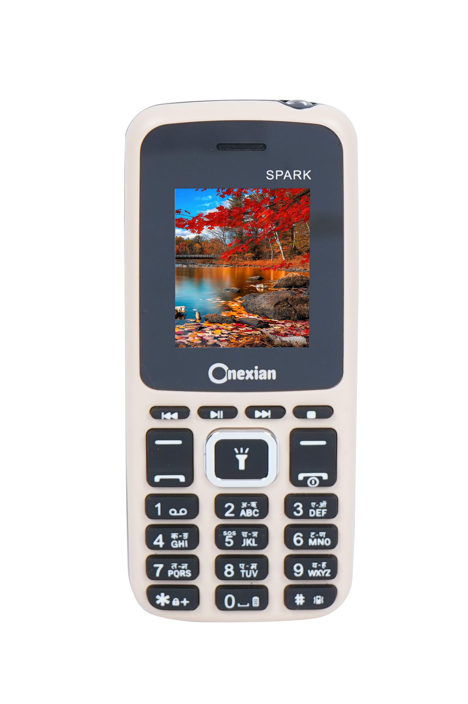Onexian Spark 2160 Dual Sim |Keypad Mobile| with 1.8" Display | Voice Changer | Auto Call Recording | Long Lasting Battery | Wireless FM | Digital Camera | Feature Phone | Torch | Gold