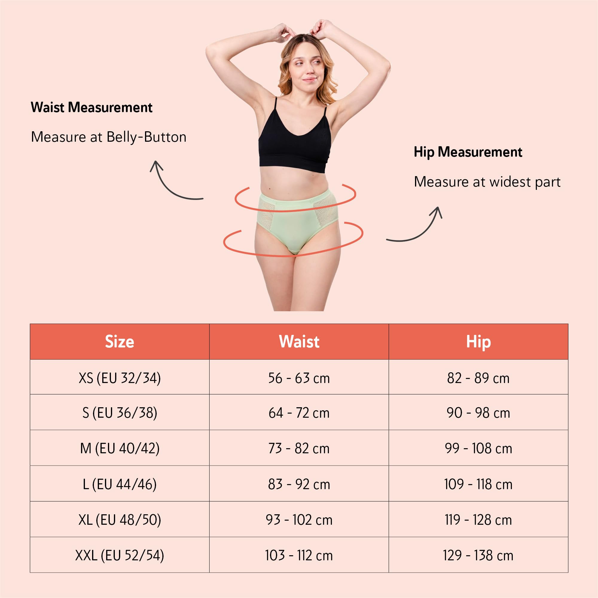 SELENACARE Biancheria intima per periodo, riciclata, a vita alta, confezione multipla, da donna, sostenibile, assorbimento, 20 ml